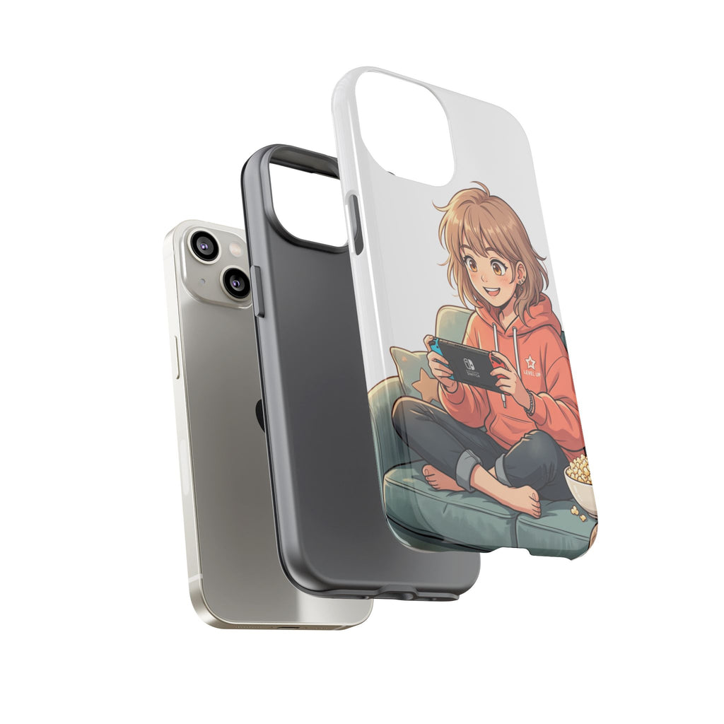 Gamer Girl Phone Case — Cute Anime Console Player Design