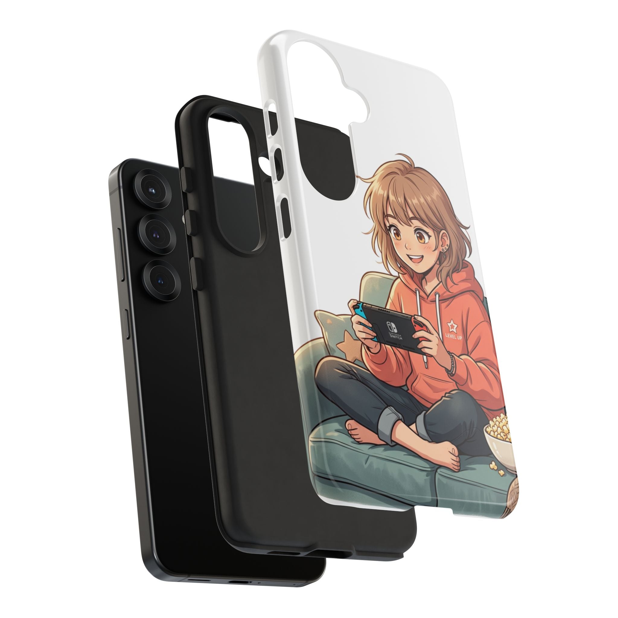 Gamer Girl Phone Case — Cute Anime Console Player Design