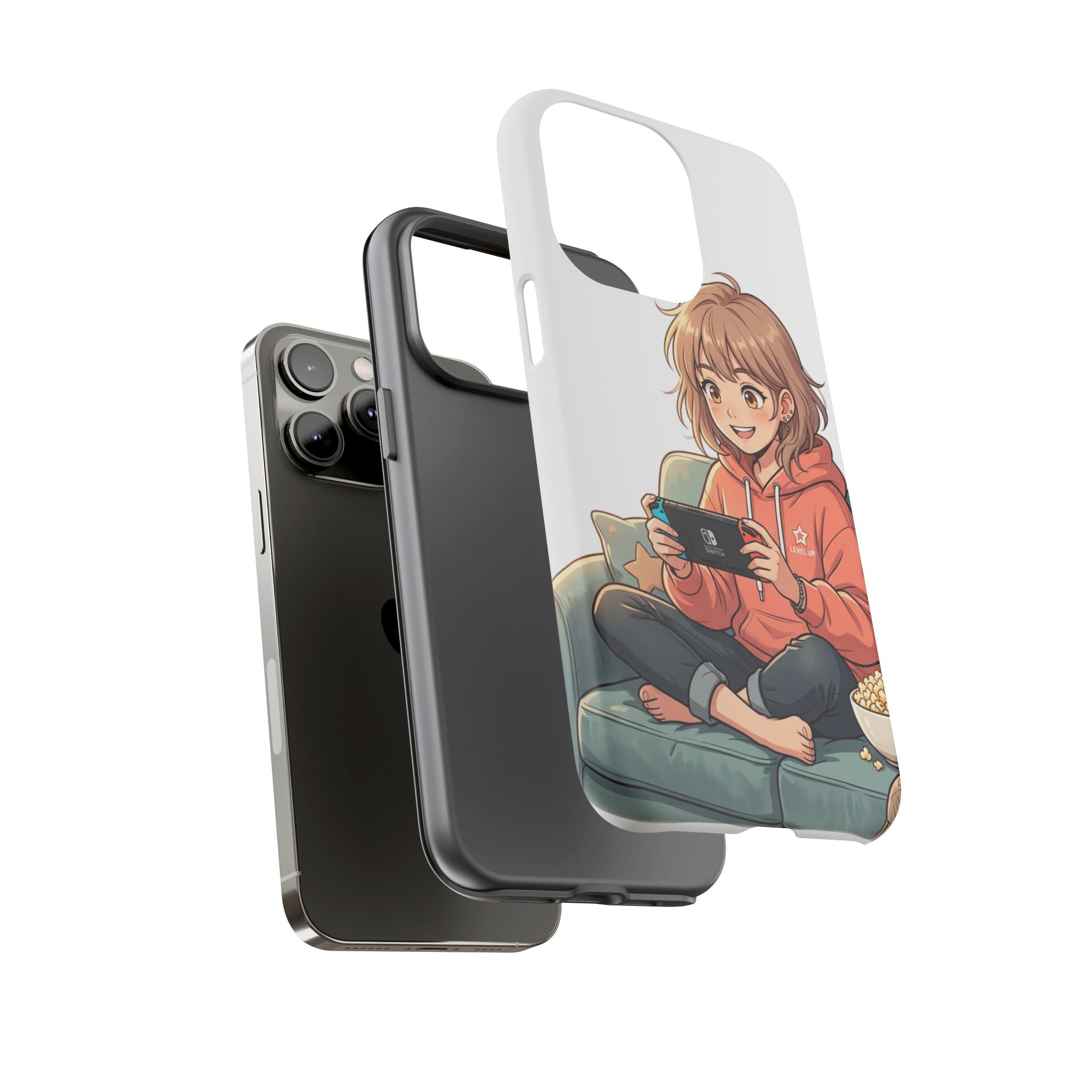 Gamer Girl Phone Case — Cute Anime Console Player Design