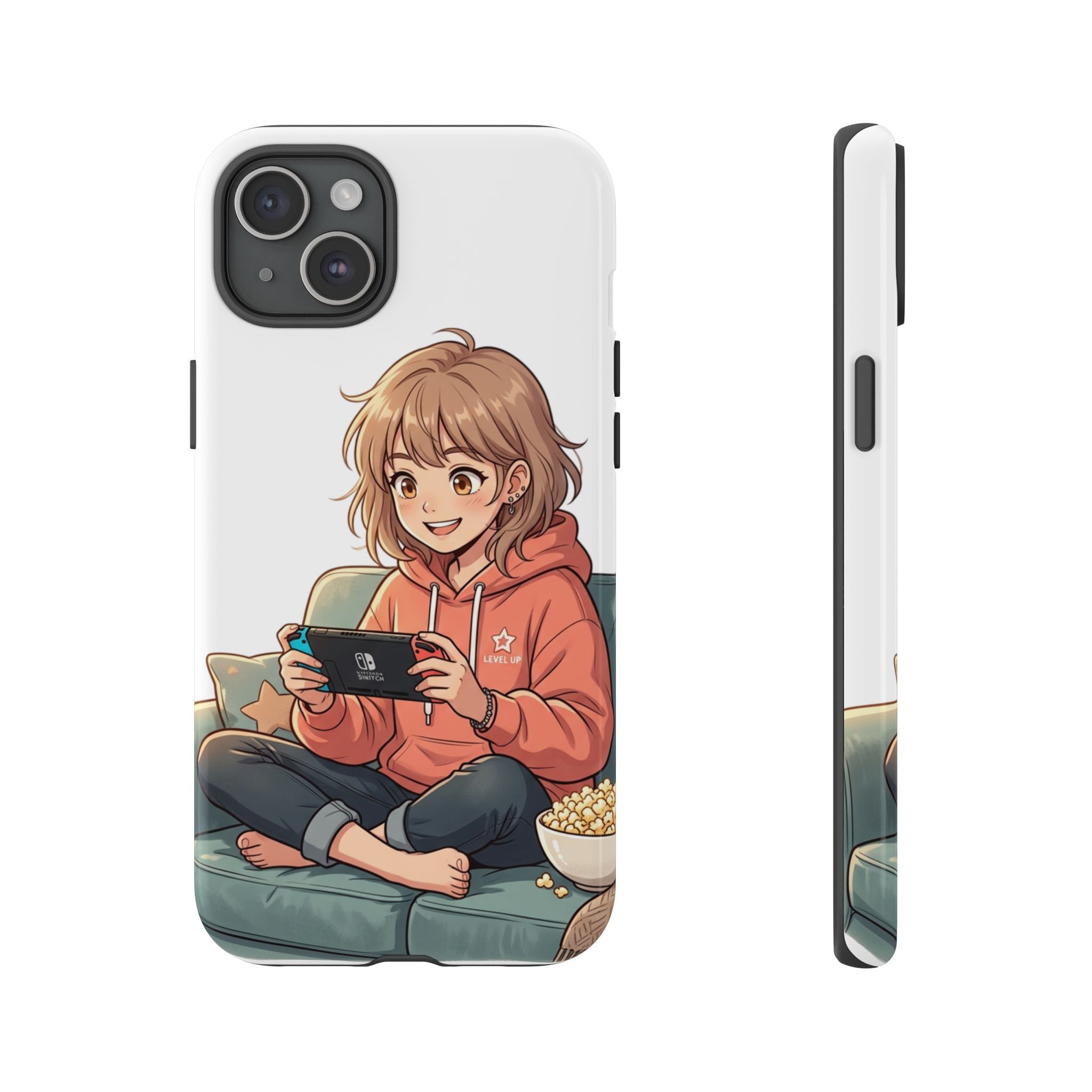 Gamer Girl Phone Case — Cute Anime Console Player Design