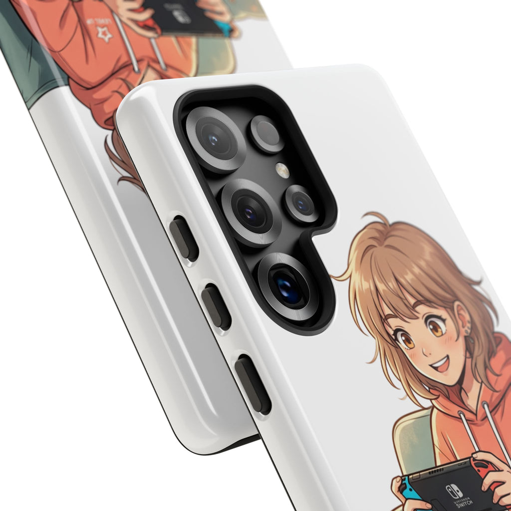Gamer Girl Phone Case — Cute Anime Console Player Design