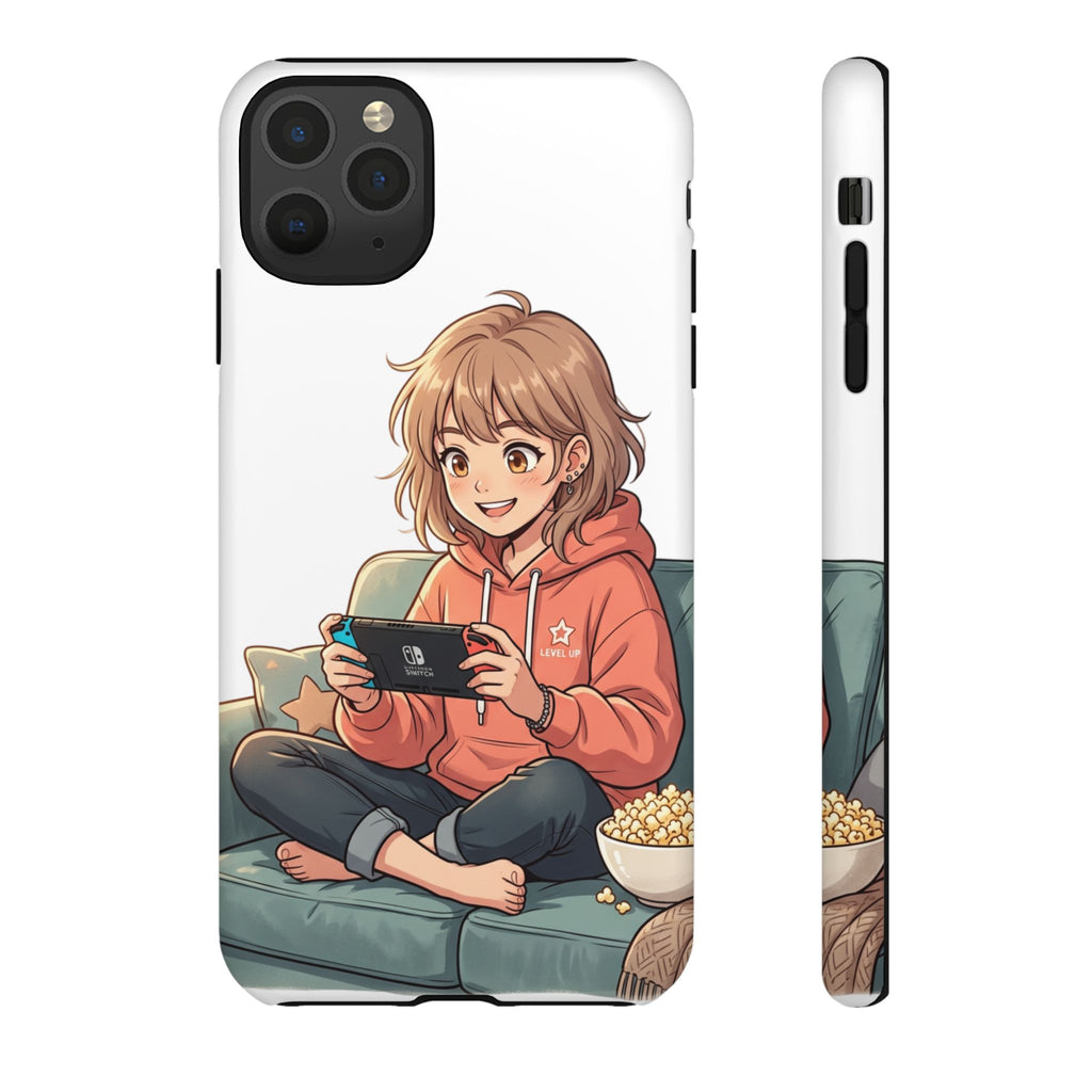 Gamer Girl Phone Case — Cute Anime Console Player Design