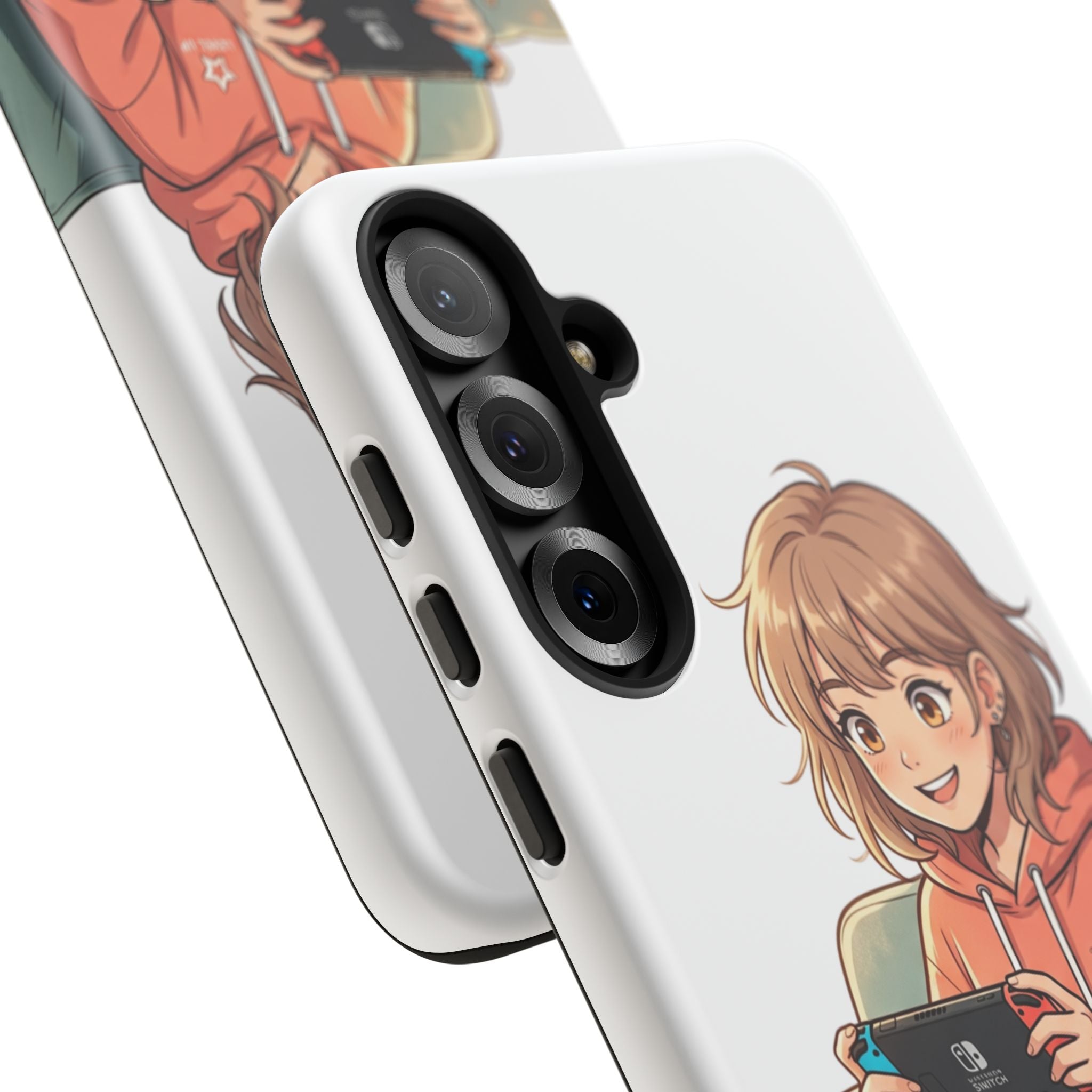 Gamer Girl Phone Case — Cute Anime Console Player Design