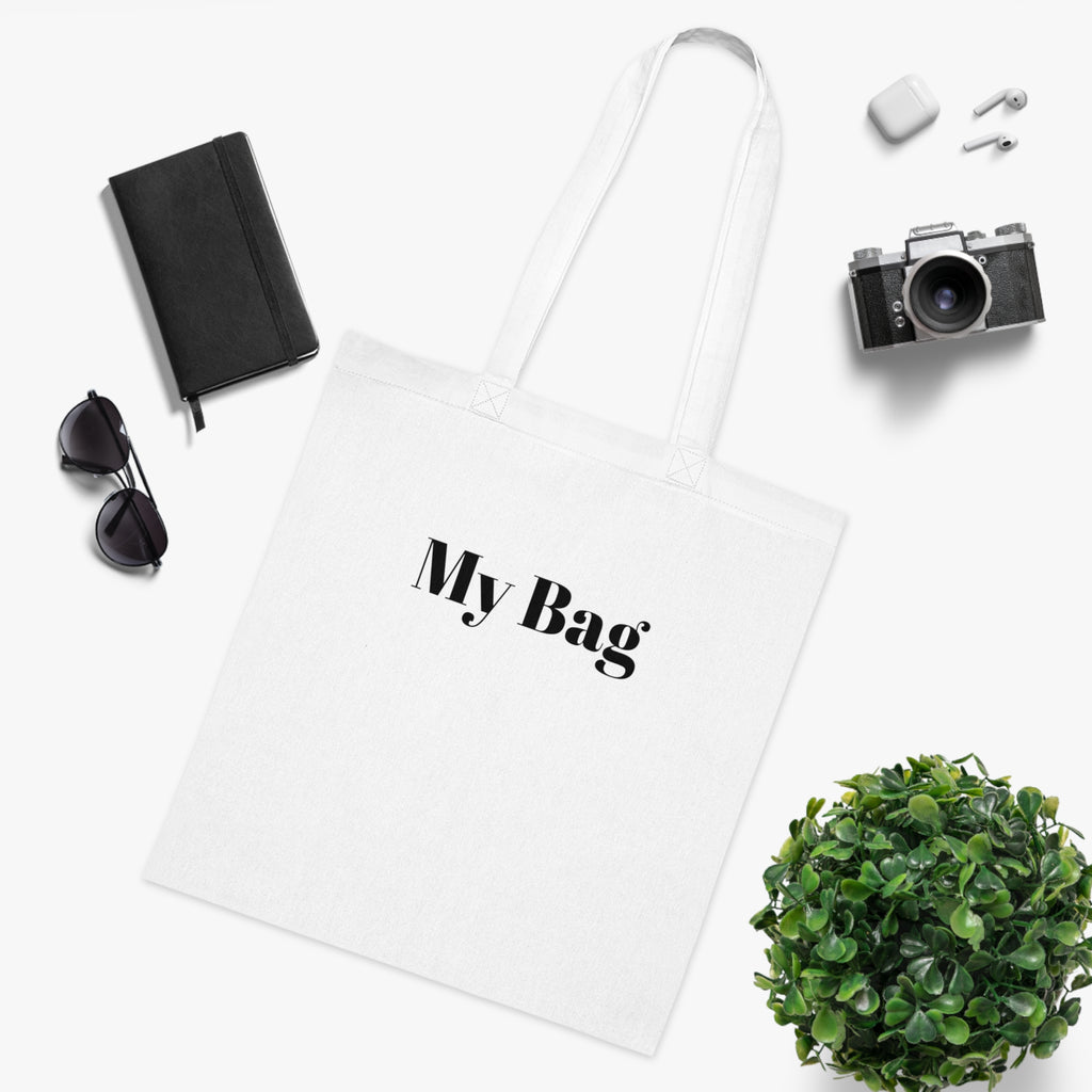 My Bag Cotton Tote — Minimalist White Canvas Shopping Tote