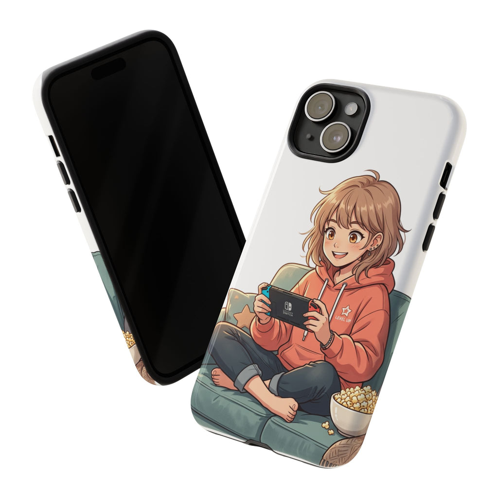 Gamer Girl Phone Case — Cute Anime Console Player Design