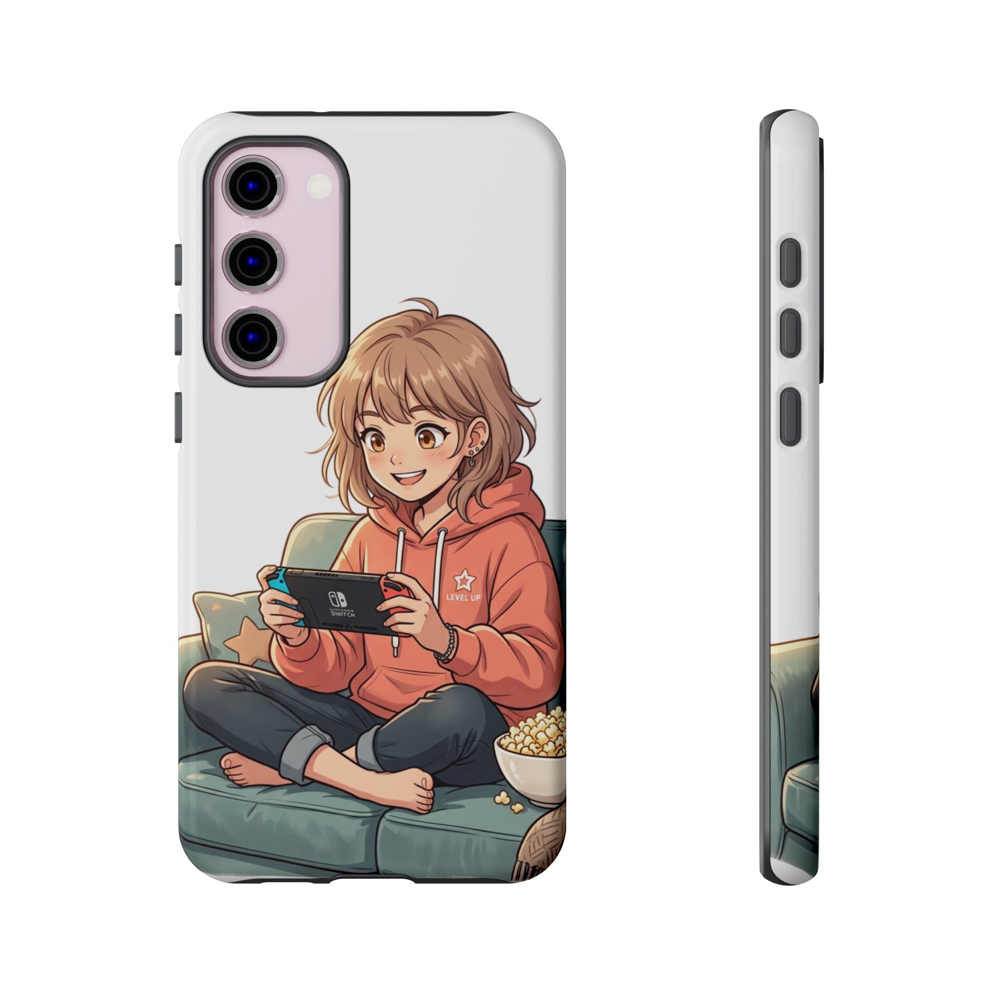 Gamer Girl Phone Case — Cute Anime Console Player Design