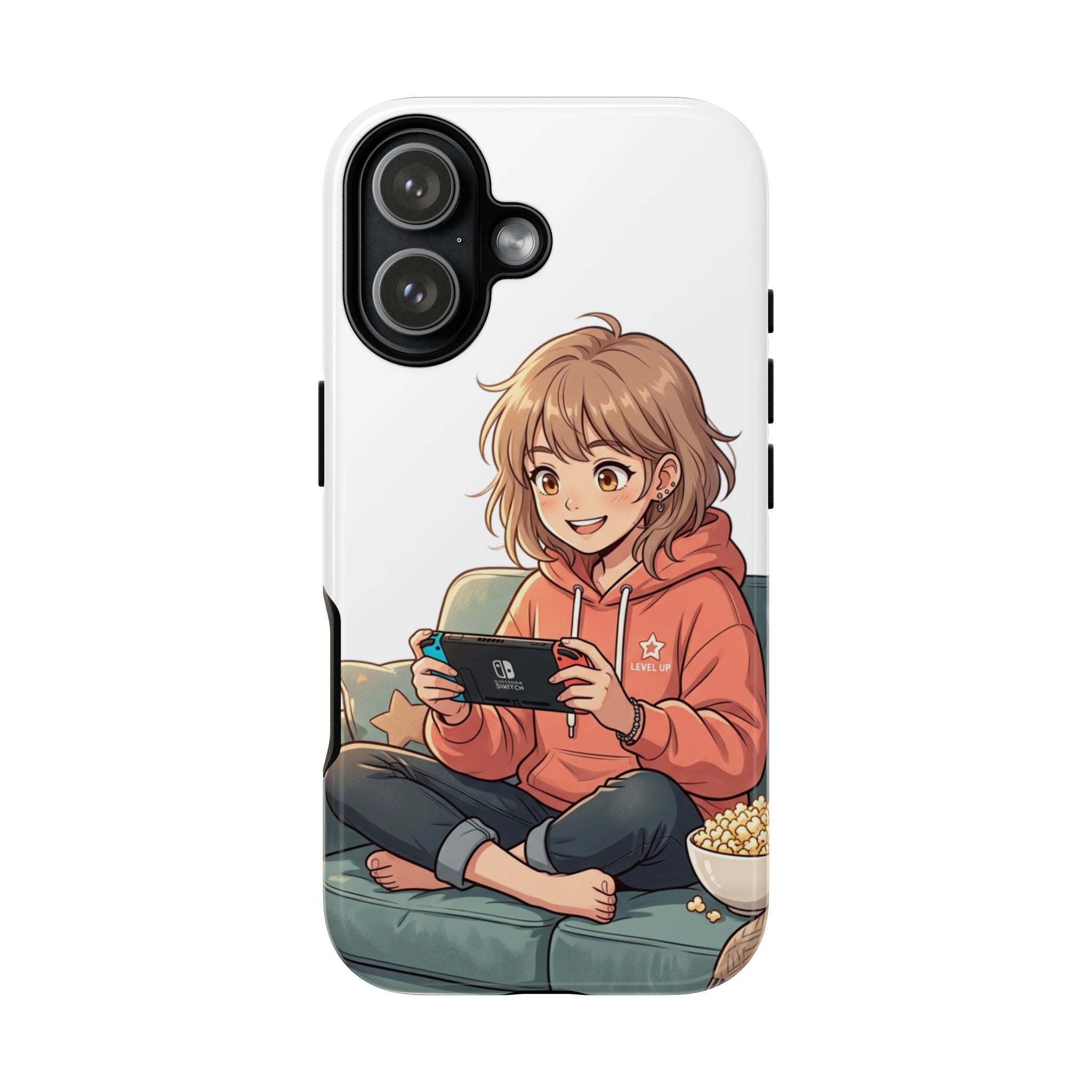 Gamer Girl Phone Case — Cute Anime Console Player Design