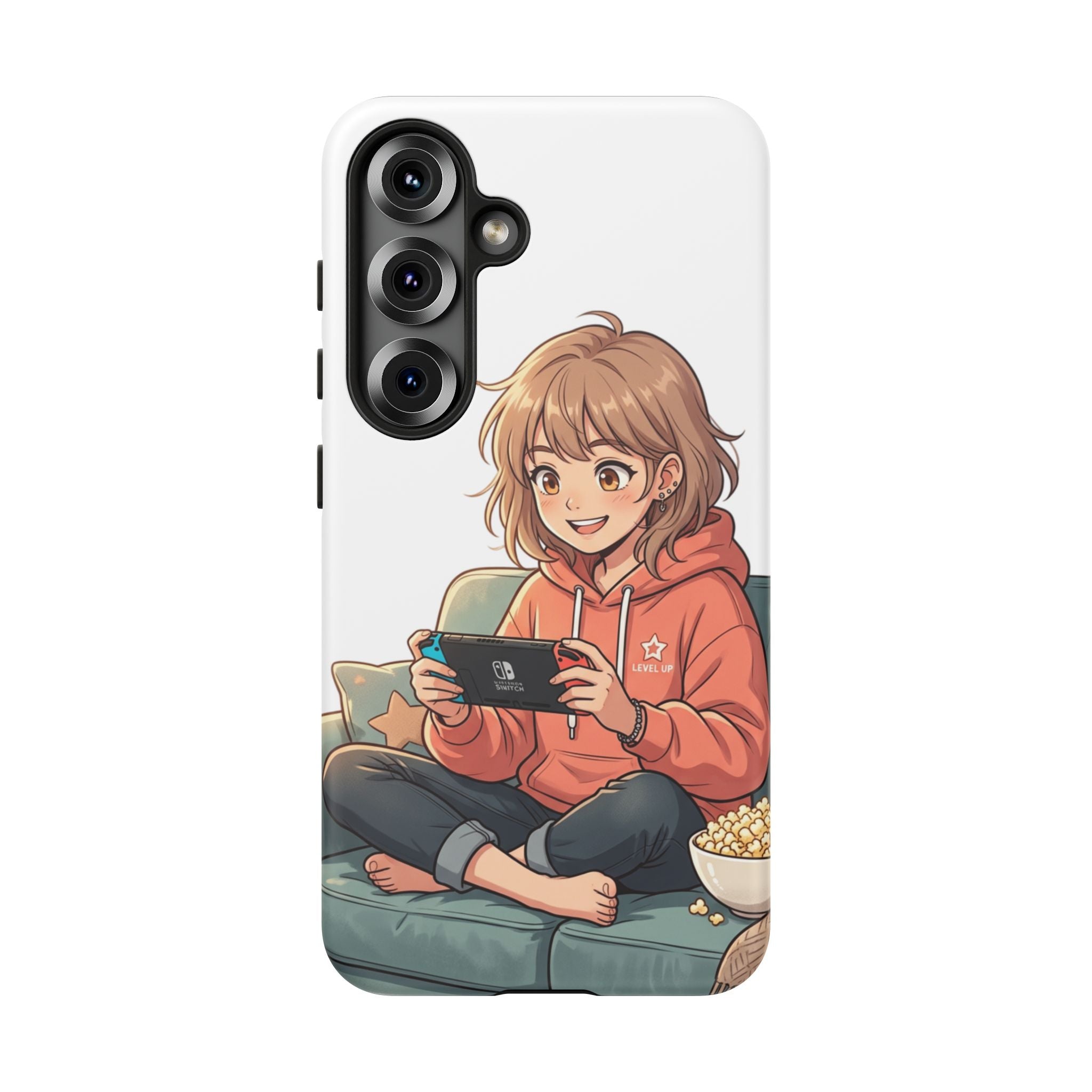 Gamer Girl Phone Case — Cute Anime Console Player Design