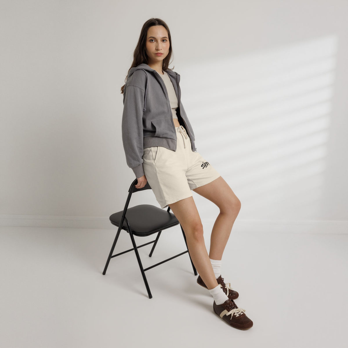 Streetwear Fleece Sweat Shorts — Lightweight Garment-Dyed Lounge Shorts