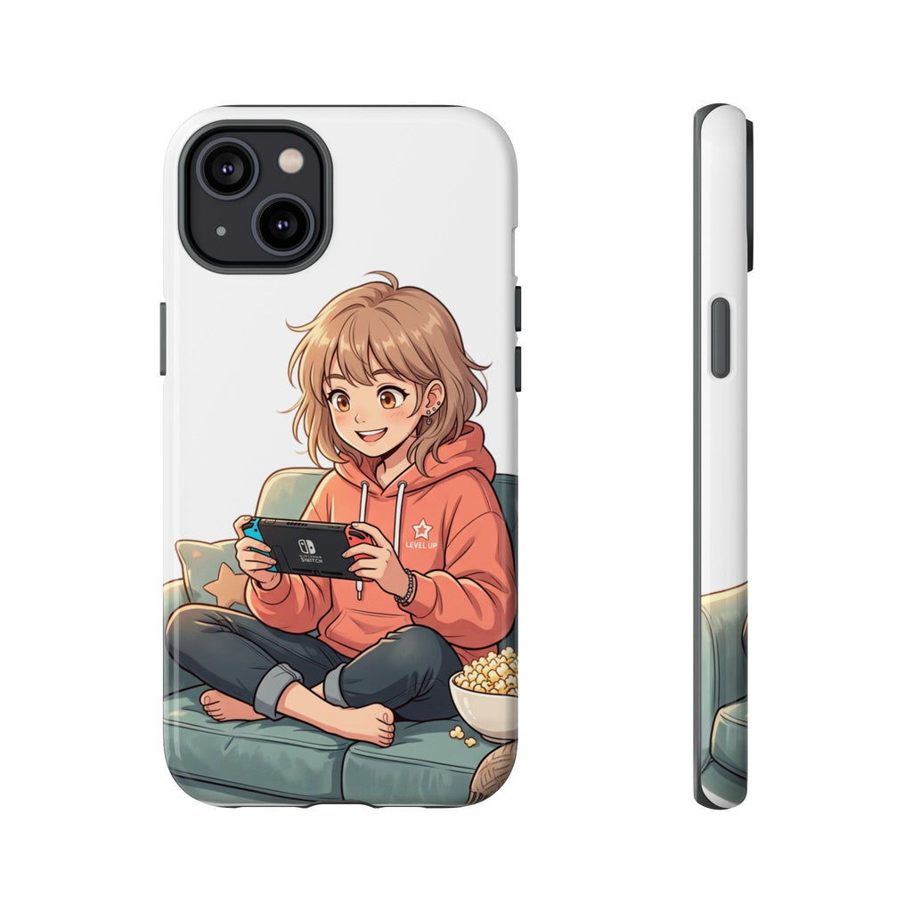 Gamer Girl Phone Case — Cute Anime Console Player Design