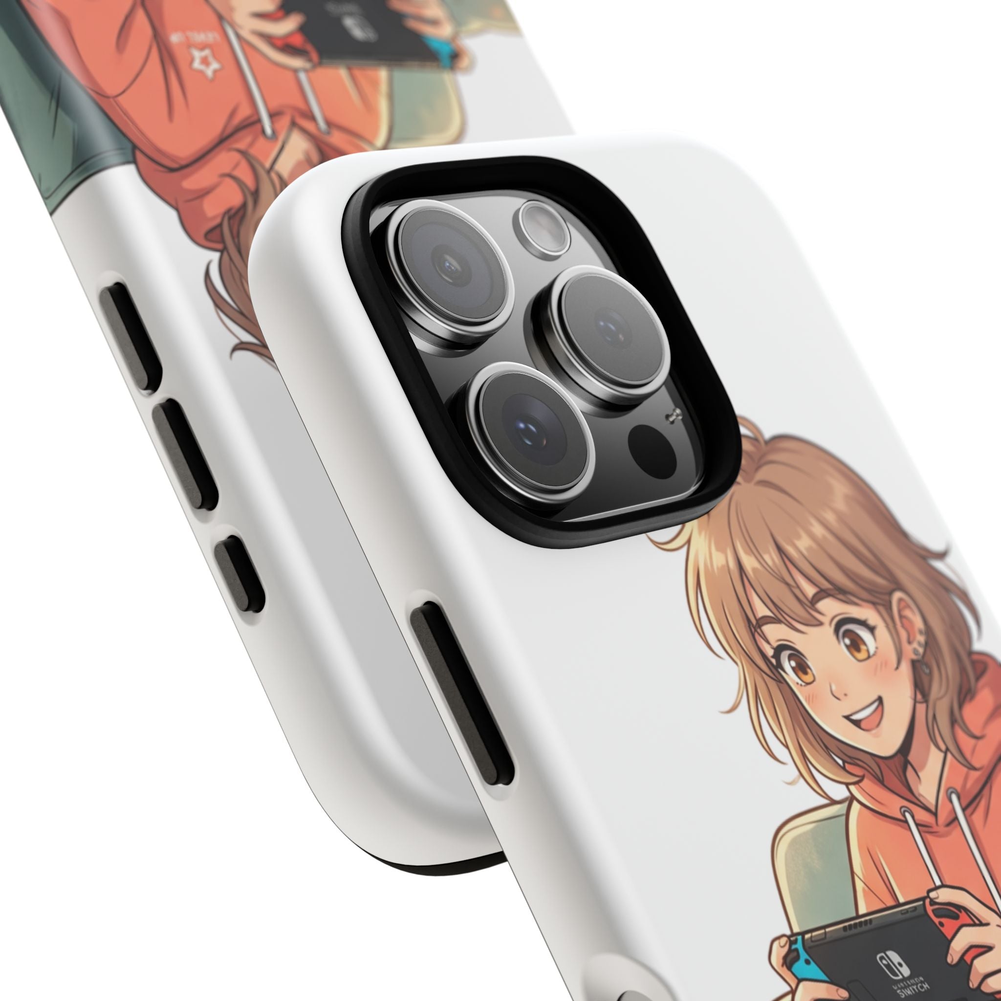 Gamer Girl Phone Case — Cute Anime Console Player Design