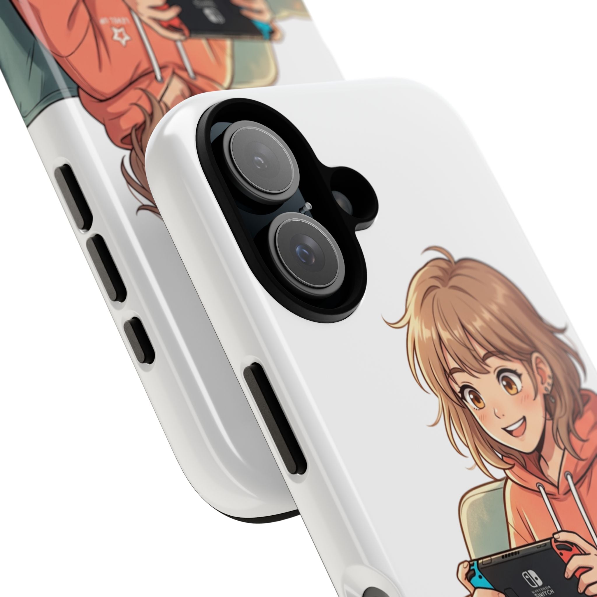 Gamer Girl Phone Case — Cute Anime Console Player Design