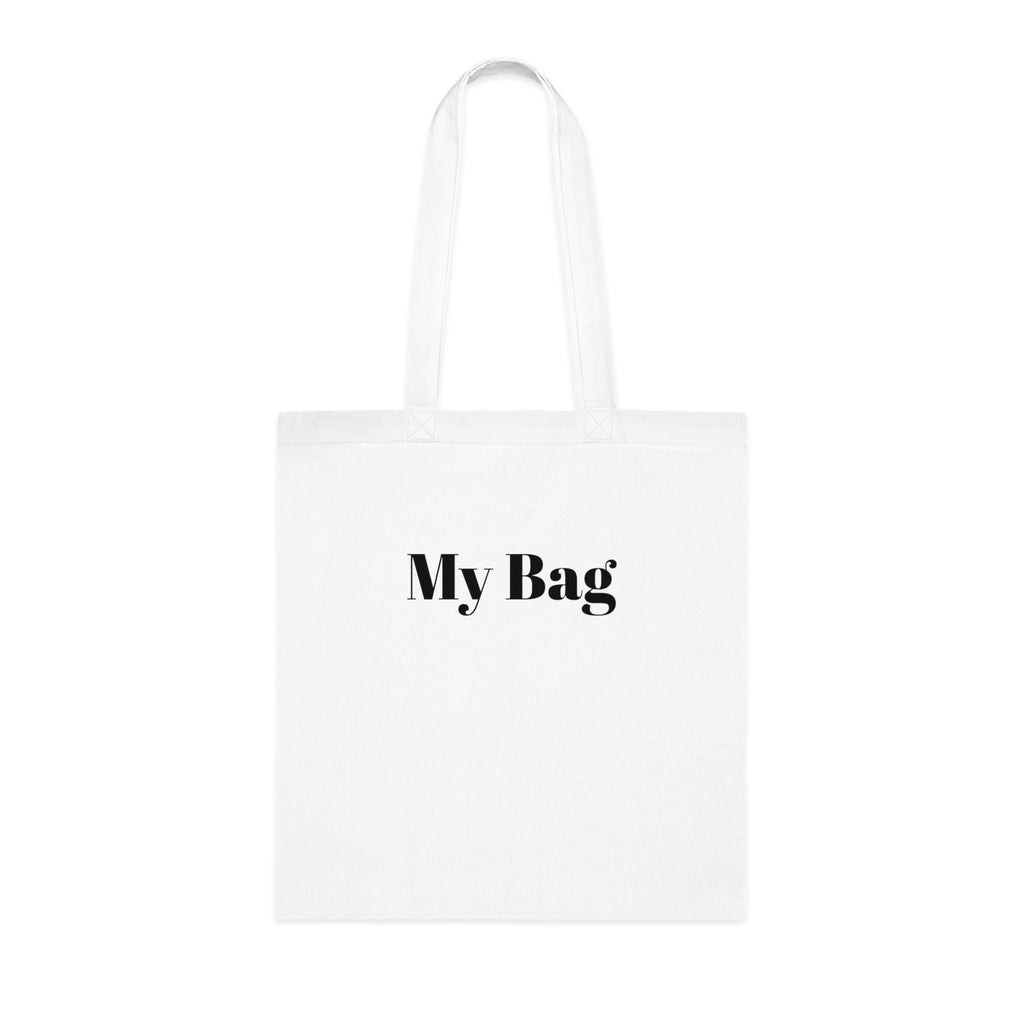 My Bag Cotton Tote — Minimalist White Canvas Shopping Tote