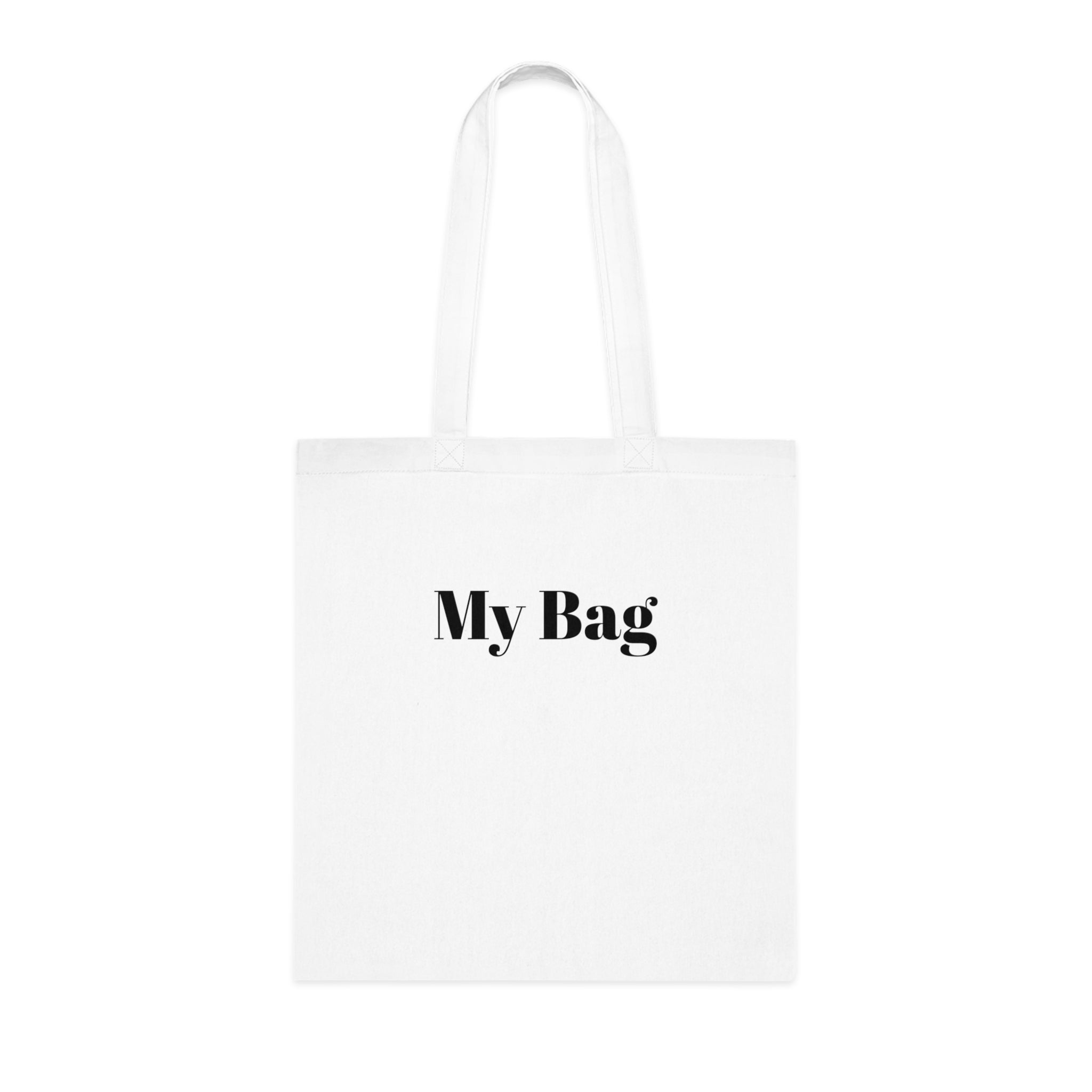 My Bag Cotton Tote — Minimalist White Canvas Shopping Tote