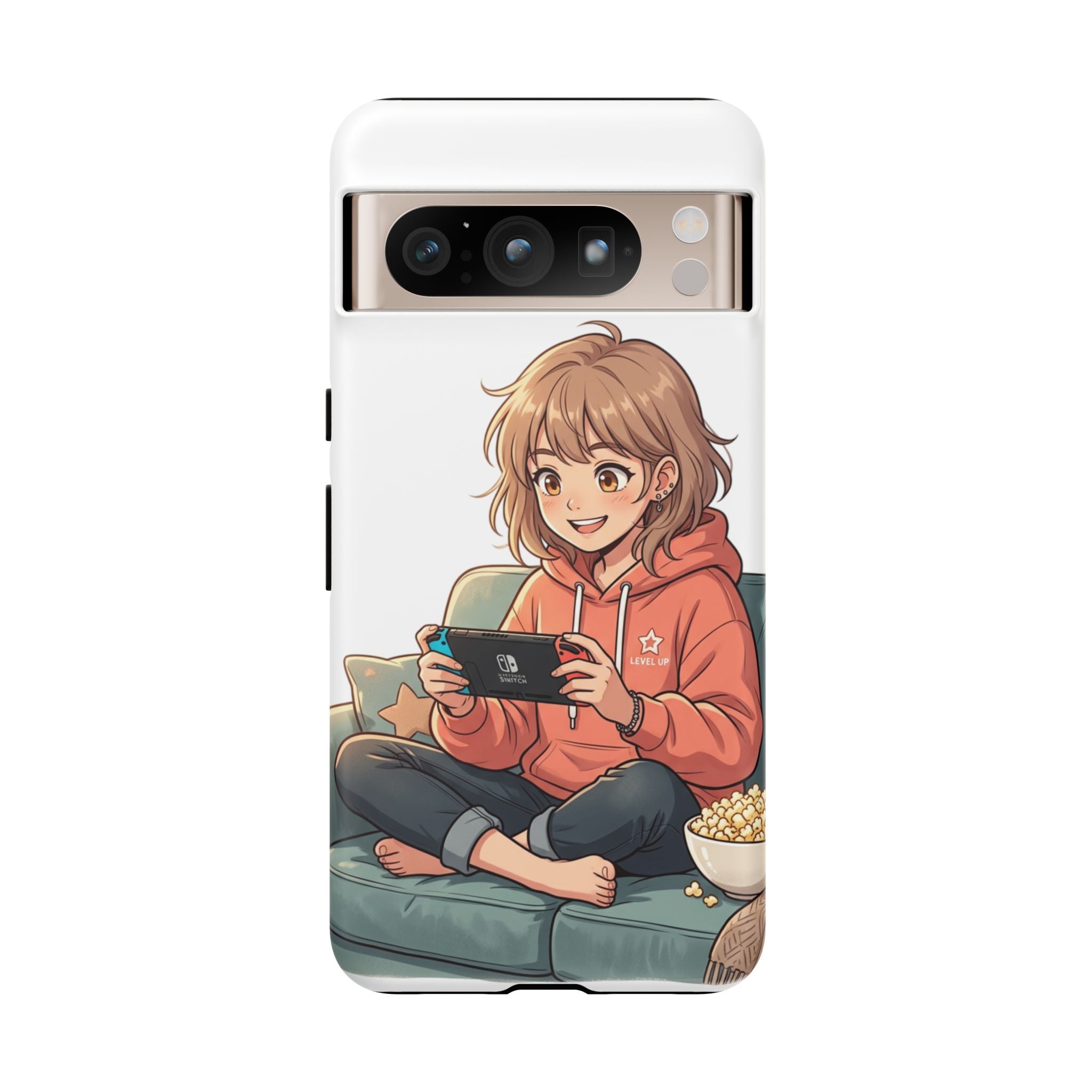 Gamer Girl Phone Case — Cute Anime Console Player Design