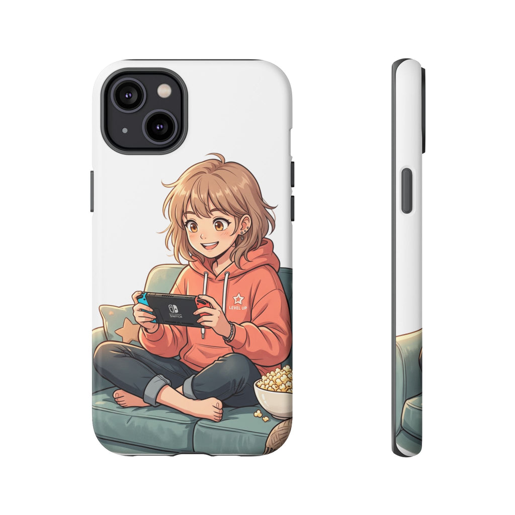 Gamer Girl Phone Case — Cute Anime Console Player Design