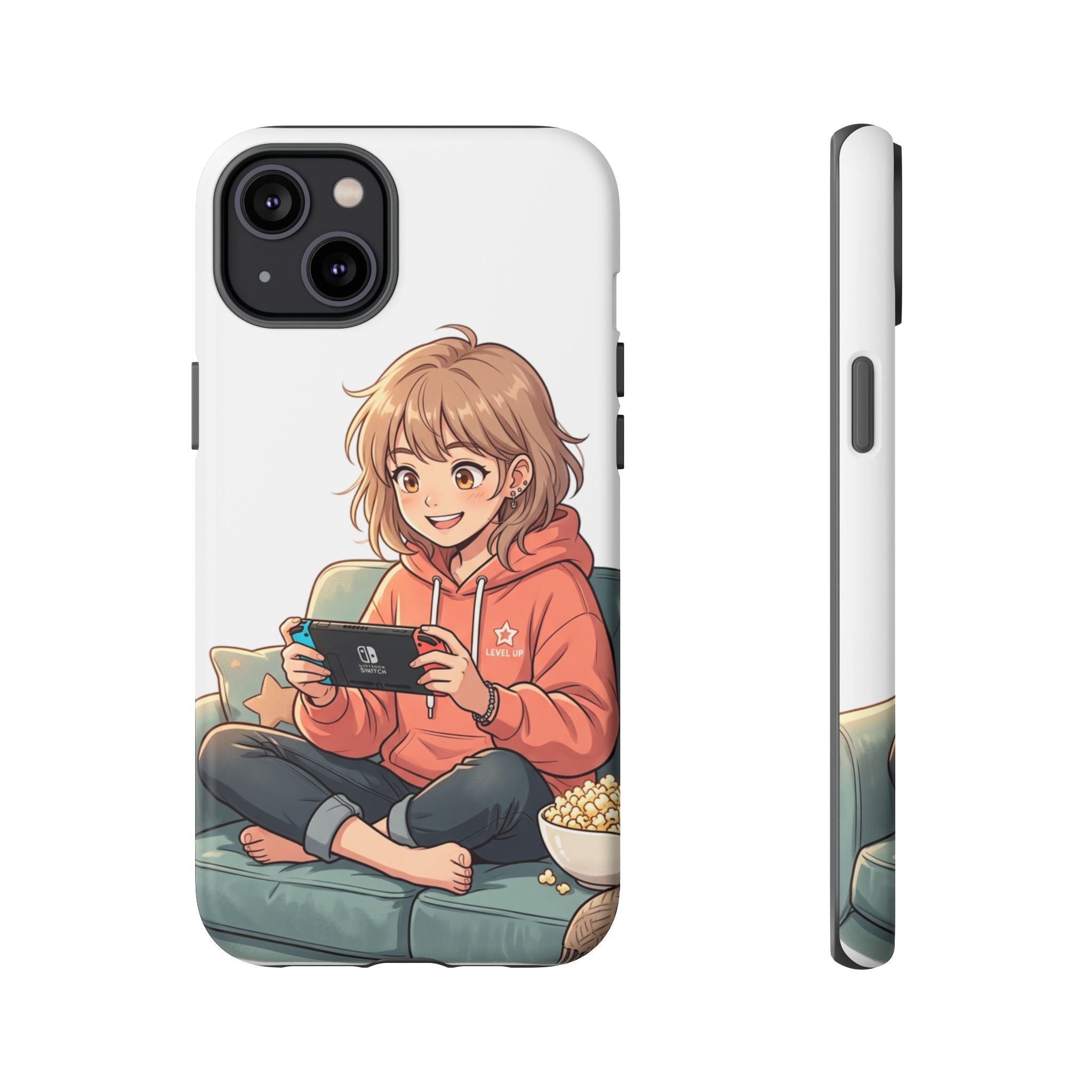 Gamer Girl Phone Case — Cute Anime Console Player Design
