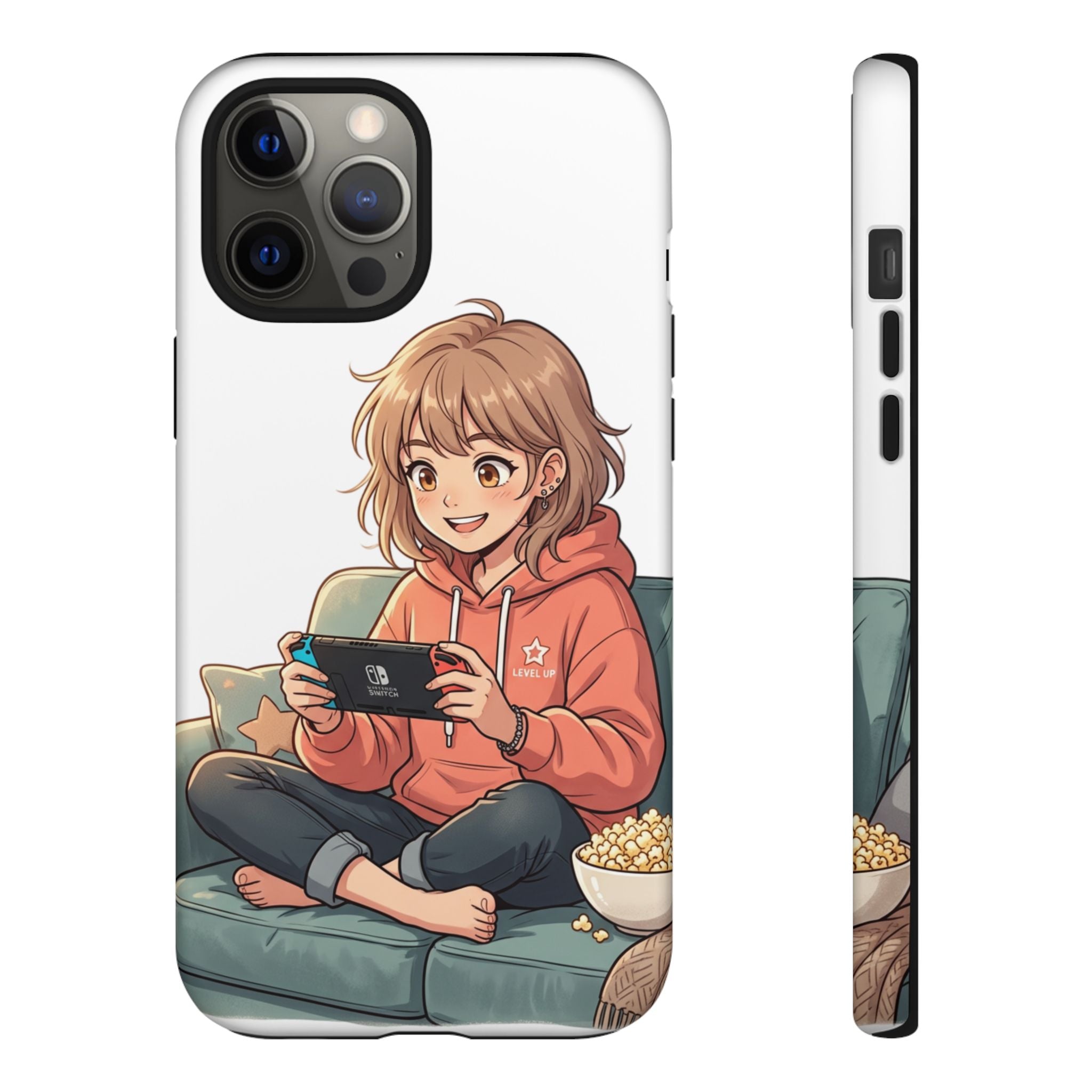 Gamer Girl Phone Case — Cute Anime Console Player Design
