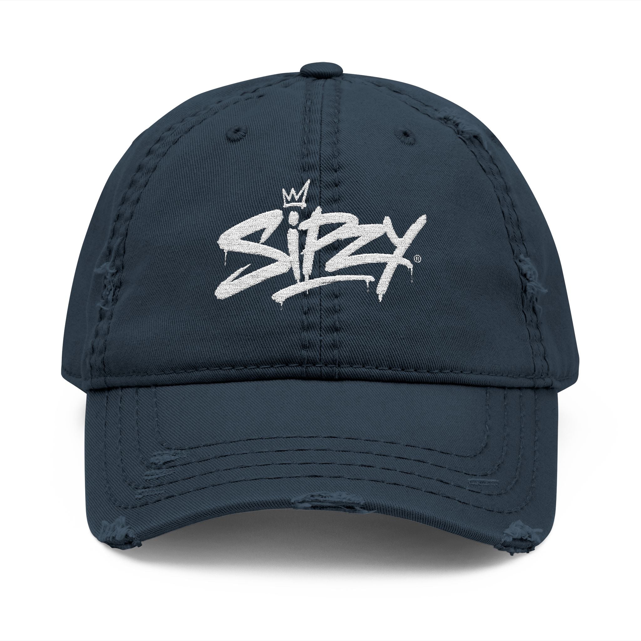 Embroidered 'Sizzy' Distressed Dad Hat — Vintage Streetwear Cap