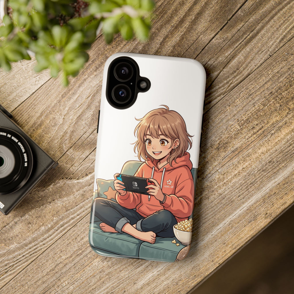Gamer Girl Phone Case — Cute Anime Console Player Design
