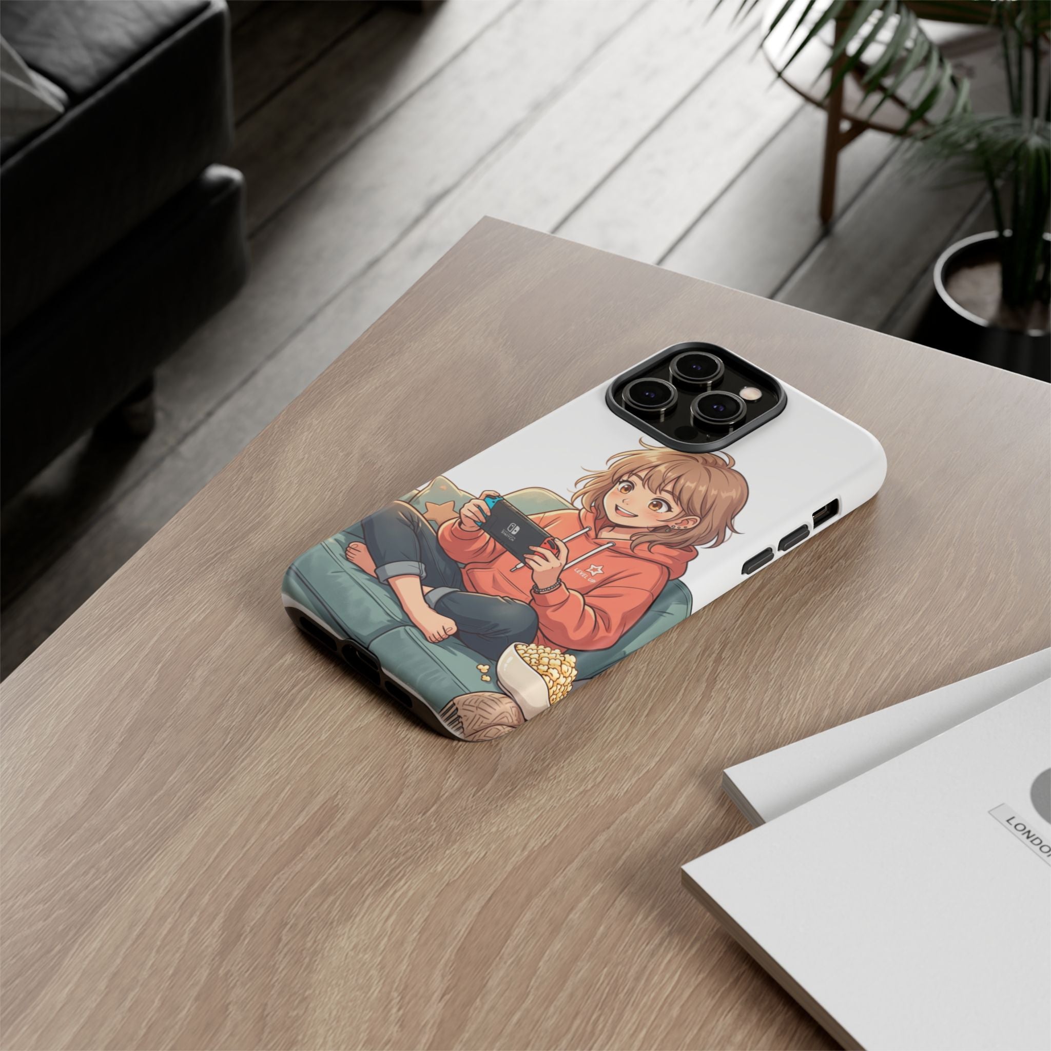 Gamer Girl Phone Case — Cute Anime Console Player Design