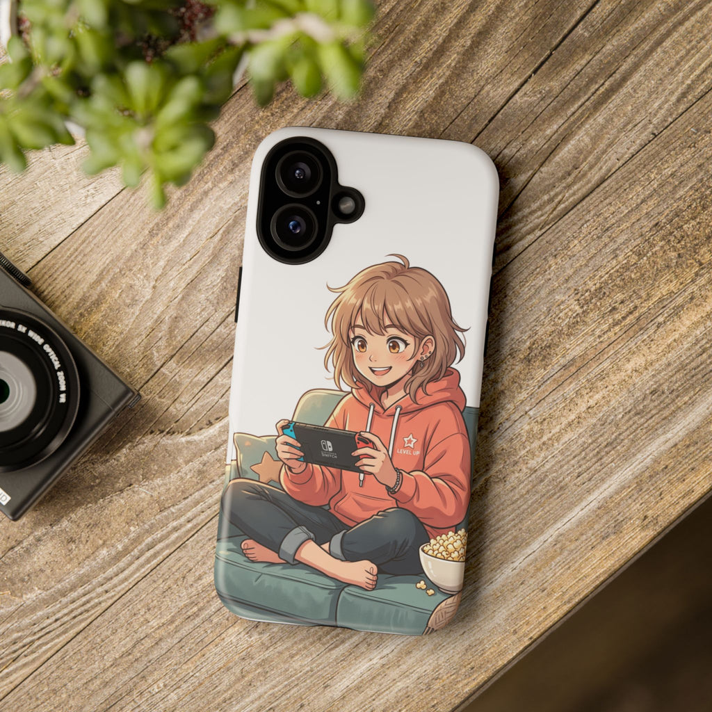 Gamer Girl Phone Case — Cute Anime Console Player Design
