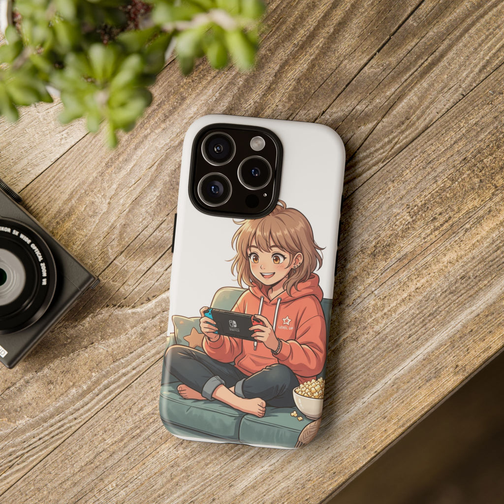Gamer Girl Phone Case — Cute Anime Console Player Design