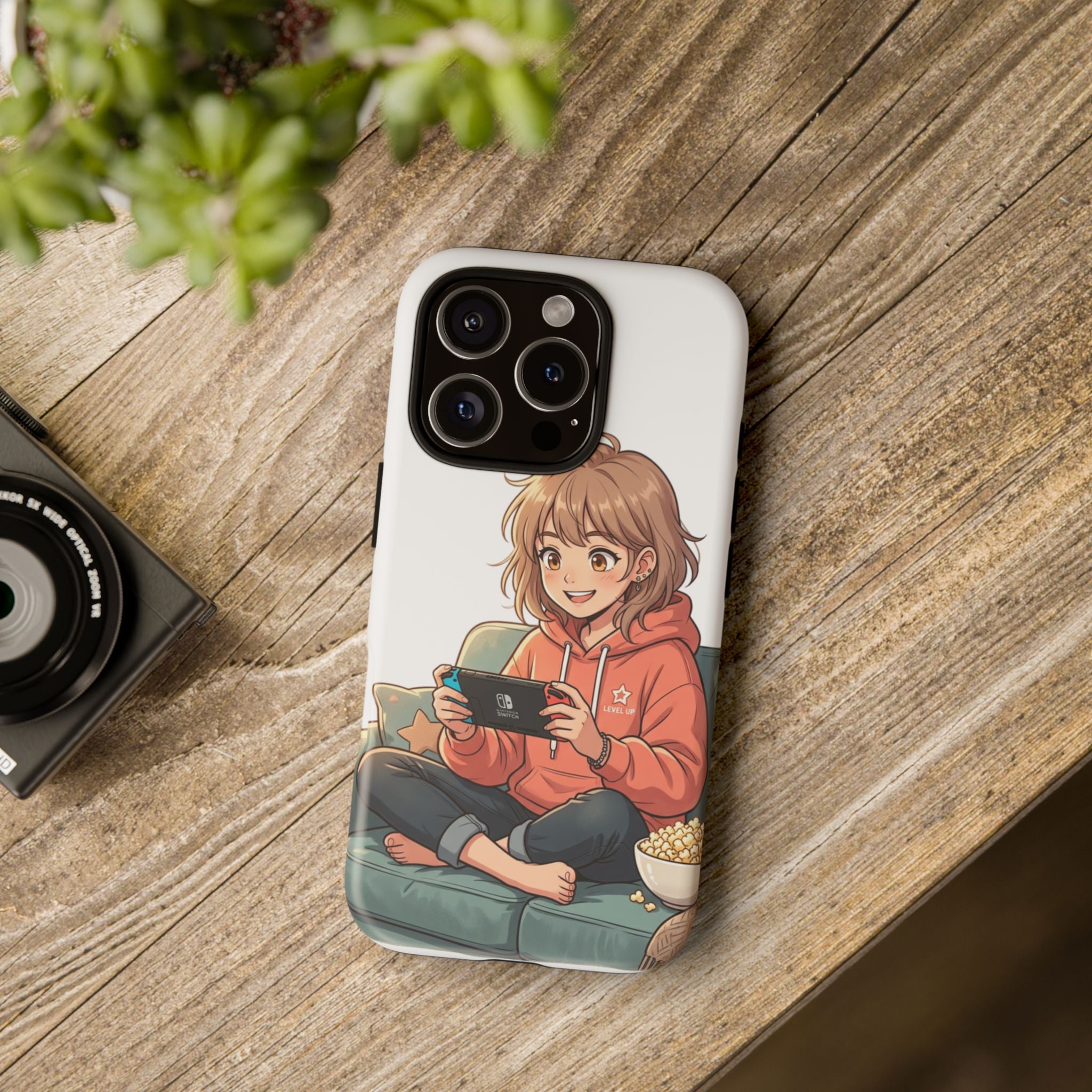 Gamer Girl Phone Case — Cute Anime Console Player Design