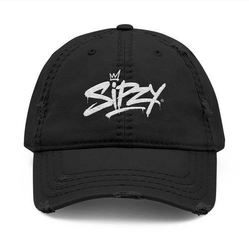Embroidered 'Sizzy' Distressed Dad Hat — Vintage Streetwear Cap
