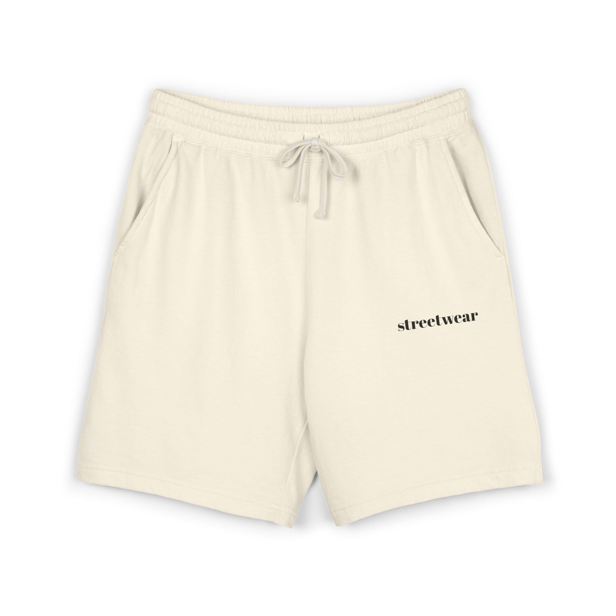 Streetwear Fleece Sweat Shorts — Lightweight Garment-Dyed Lounge Shorts