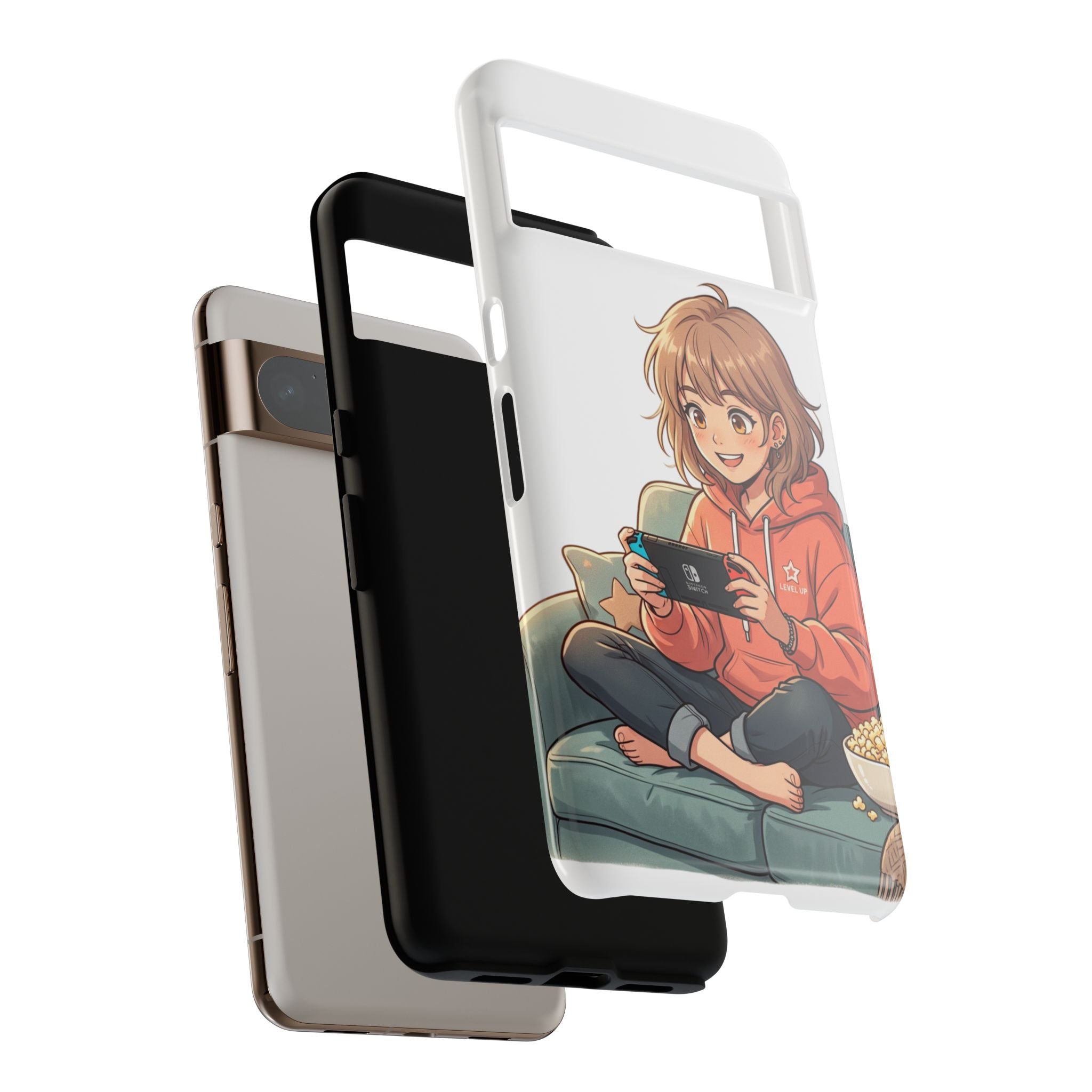 Gamer Girl Phone Case — Cute Anime Console Player Design