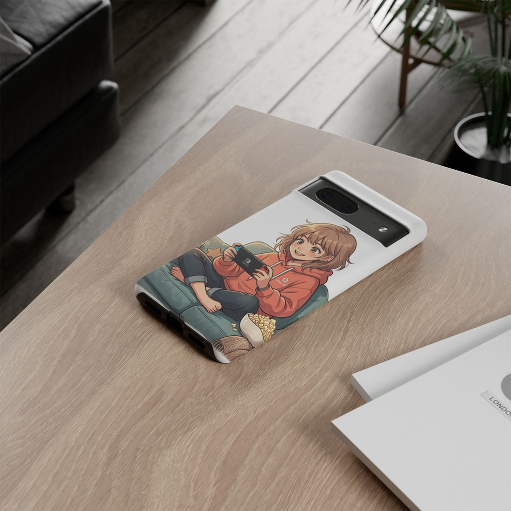 Gamer Girl Phone Case — Cute Anime Console Player Design