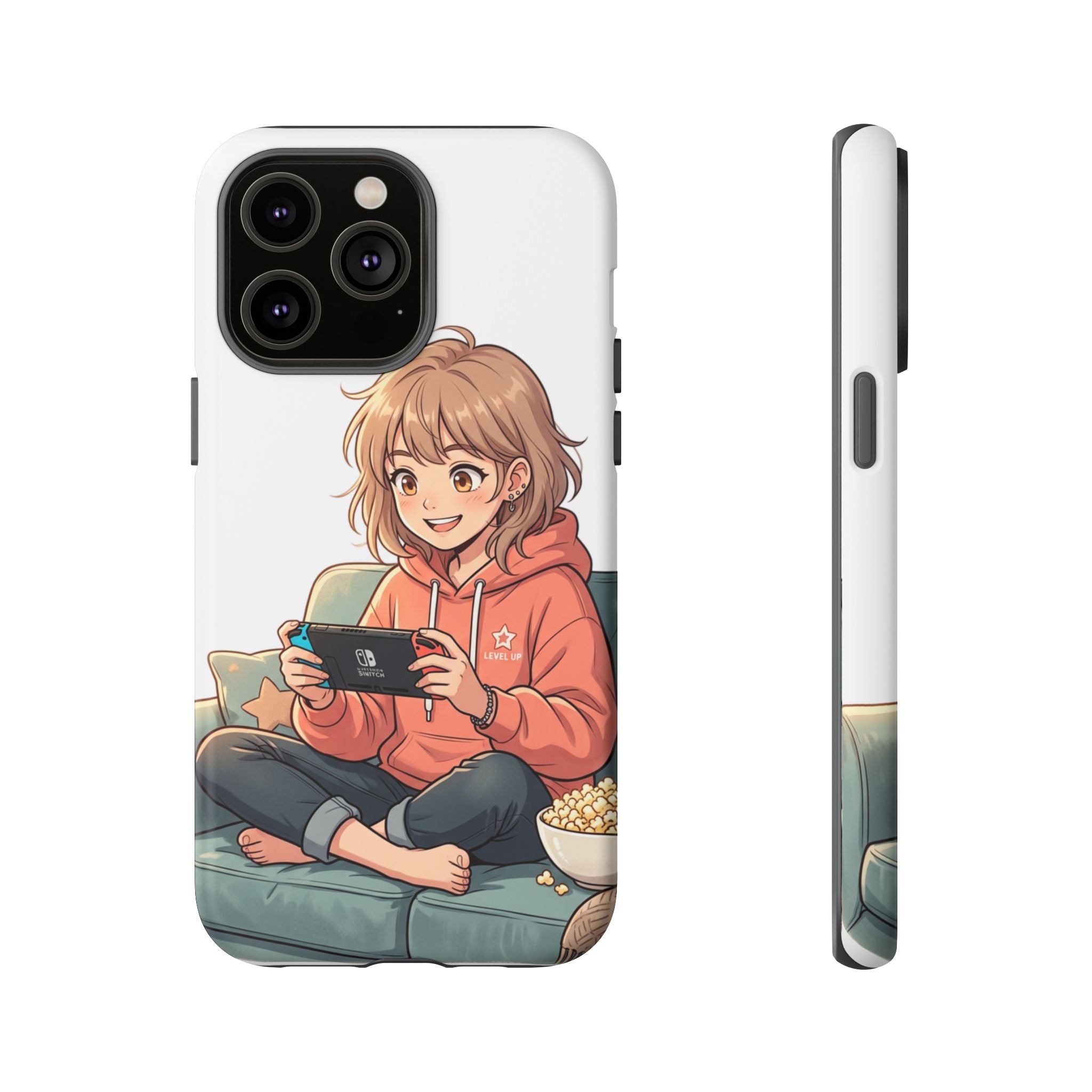 Gamer Girl Phone Case — Cute Anime Console Player Design