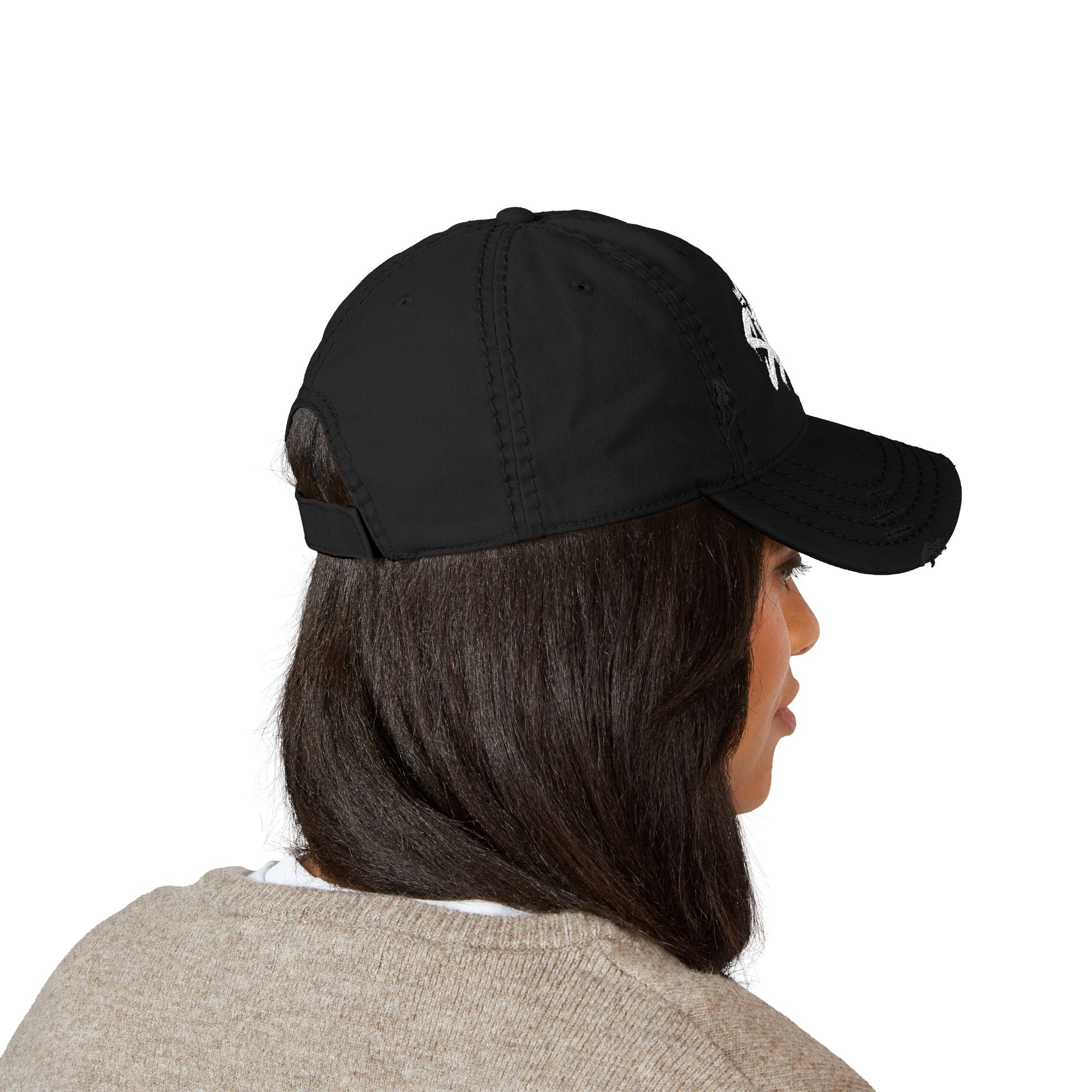 Embroidered 'Sizzy' Distressed Dad Hat — Vintage Streetwear Cap