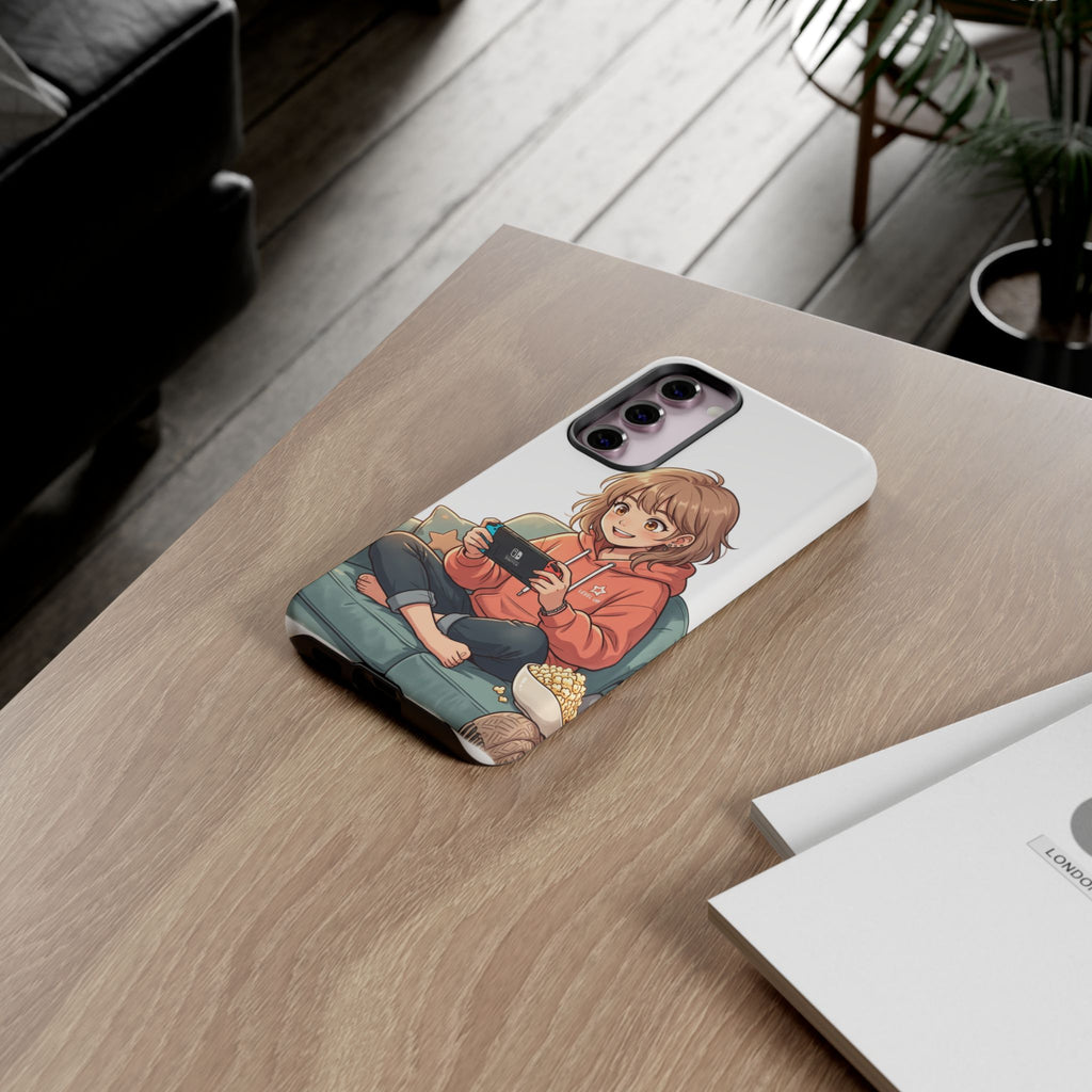 Gamer Girl Phone Case — Cute Anime Console Player Design