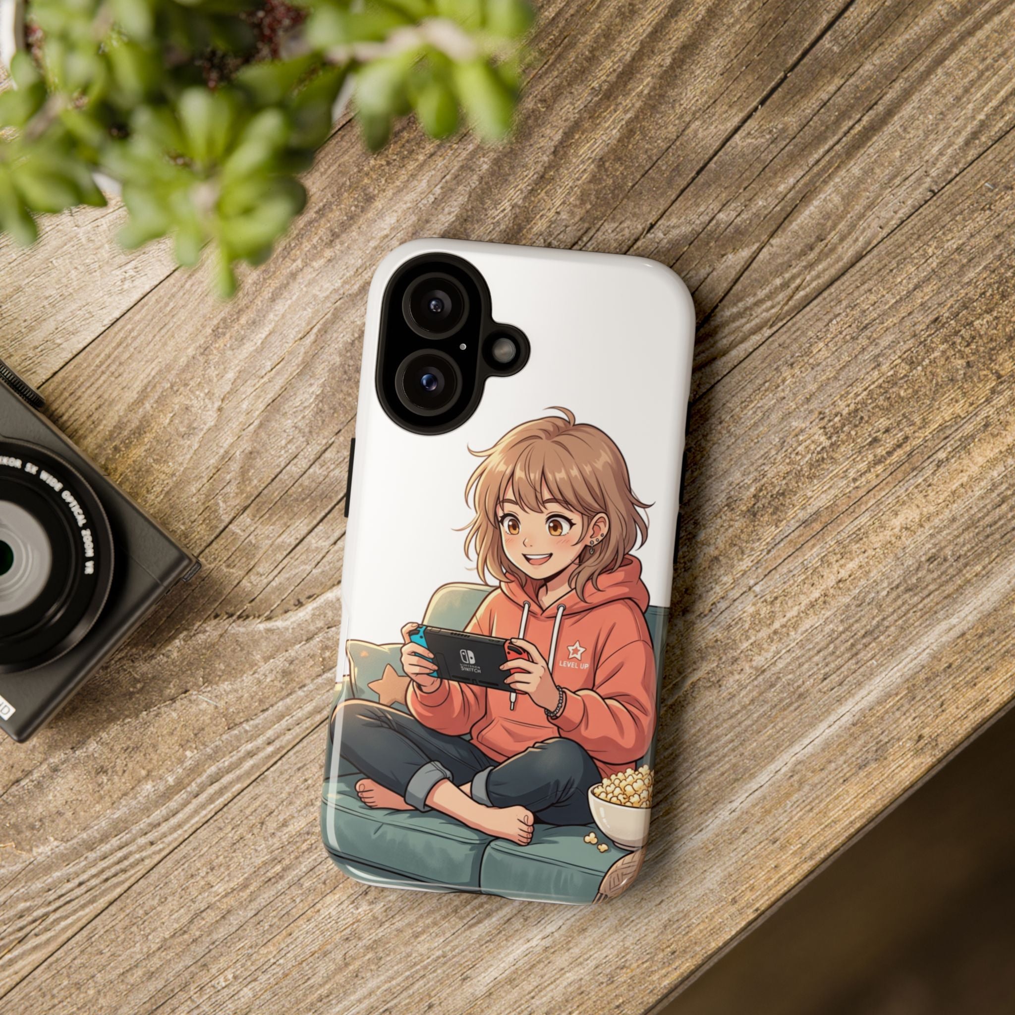 Gamer Girl Phone Case — Cute Anime Console Player Design