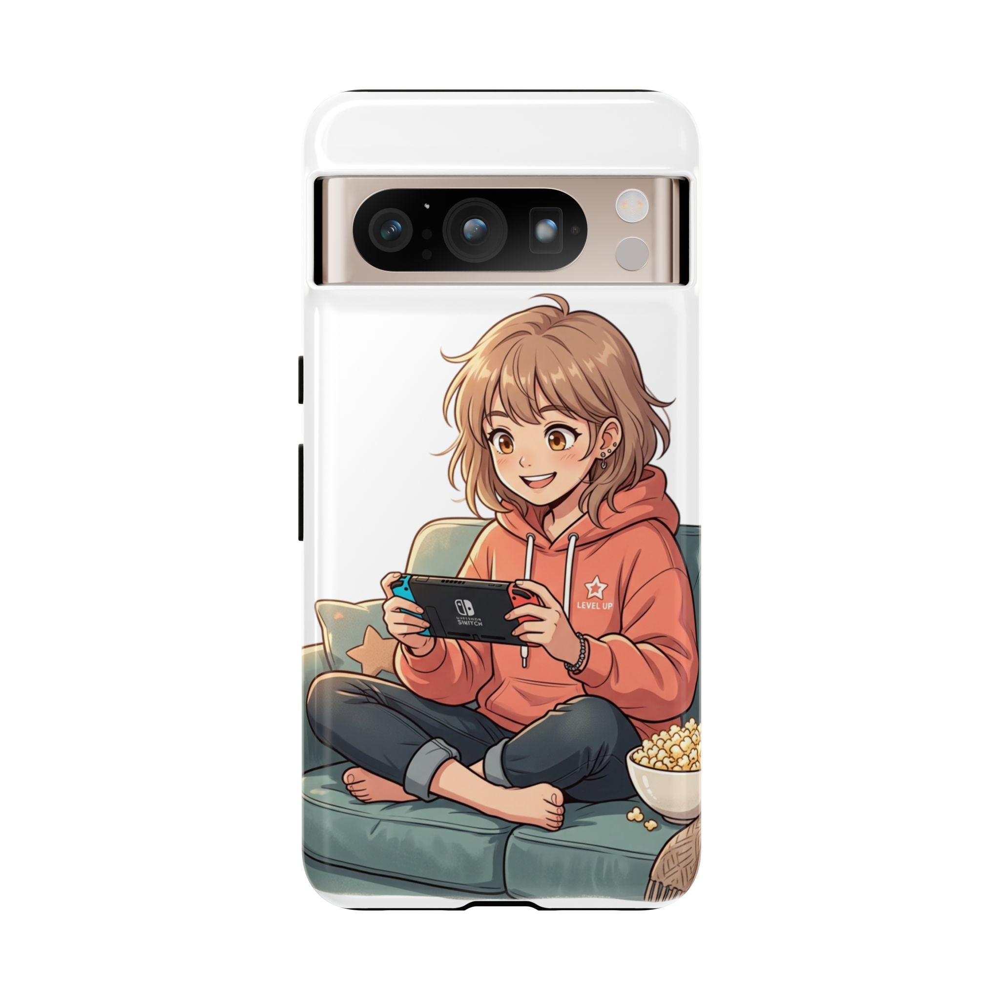 Gamer Girl Phone Case — Cute Anime Console Player Design
