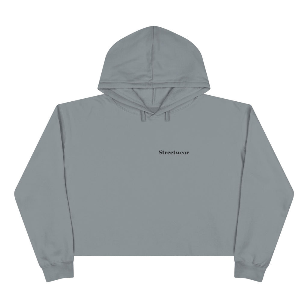 Minimalist 'Streetwear' Cropped Hoodie — Women's Casual Urban Pullover