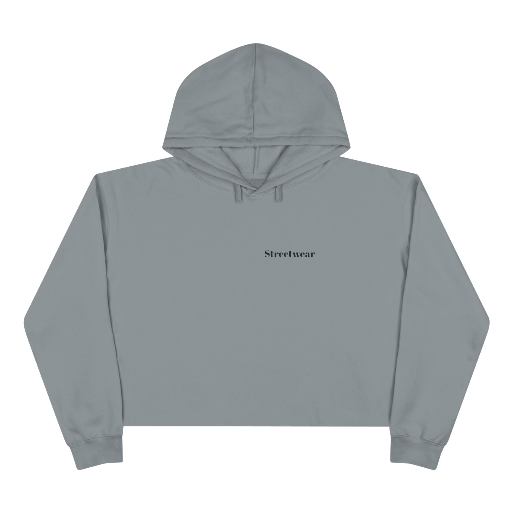 Minimalist 'Streetwear' Cropped Hoodie — Women's Casual Urban Pullover