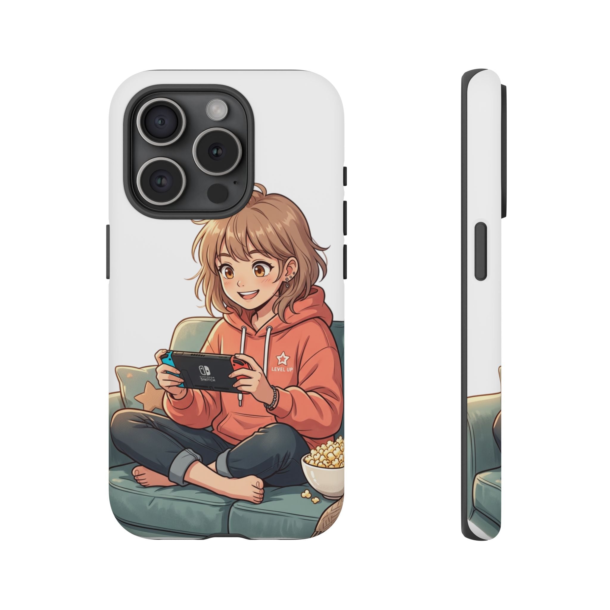 Gamer Girl Phone Case — Cute Anime Console Player Design