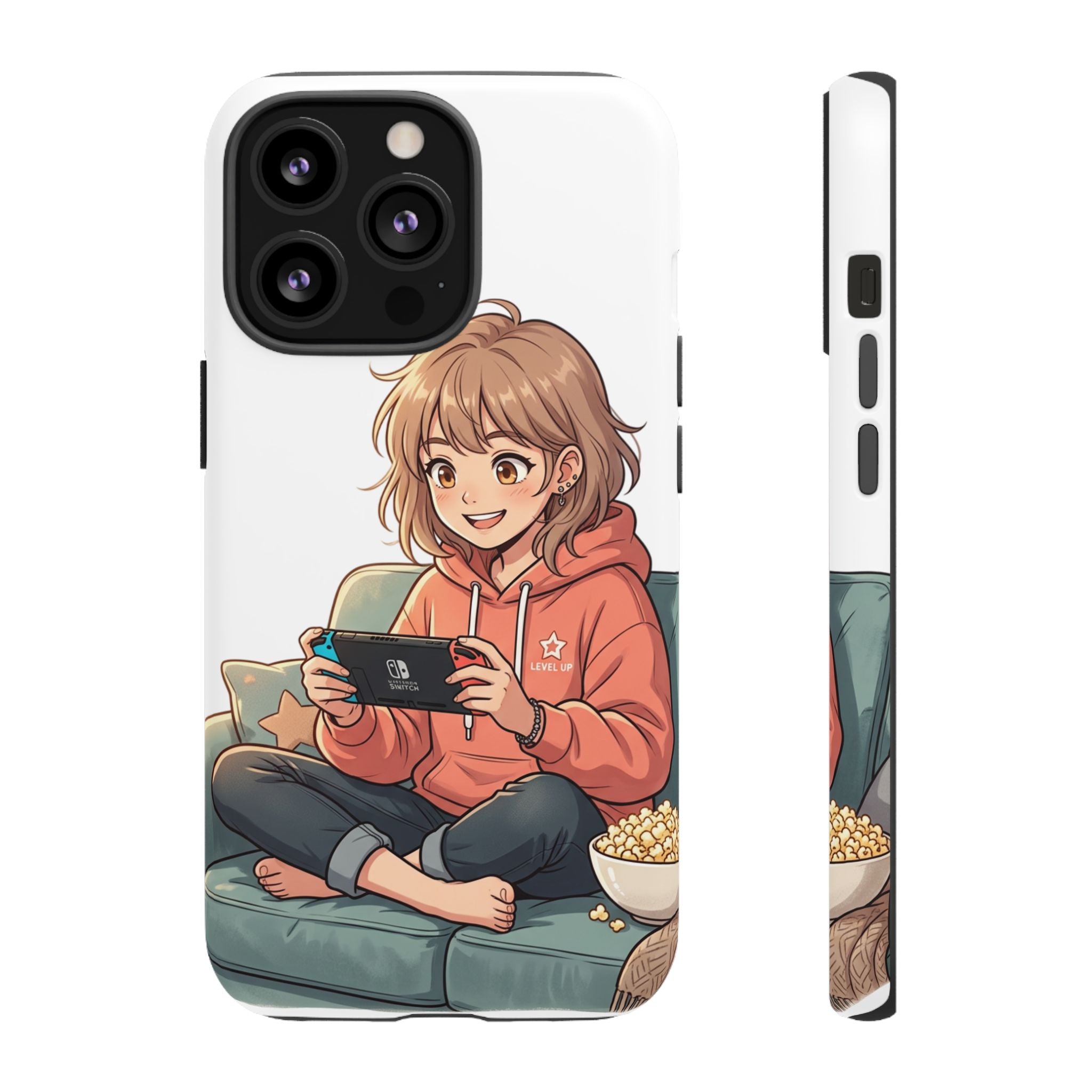 Gamer Girl Phone Case — Cute Anime Console Player Design