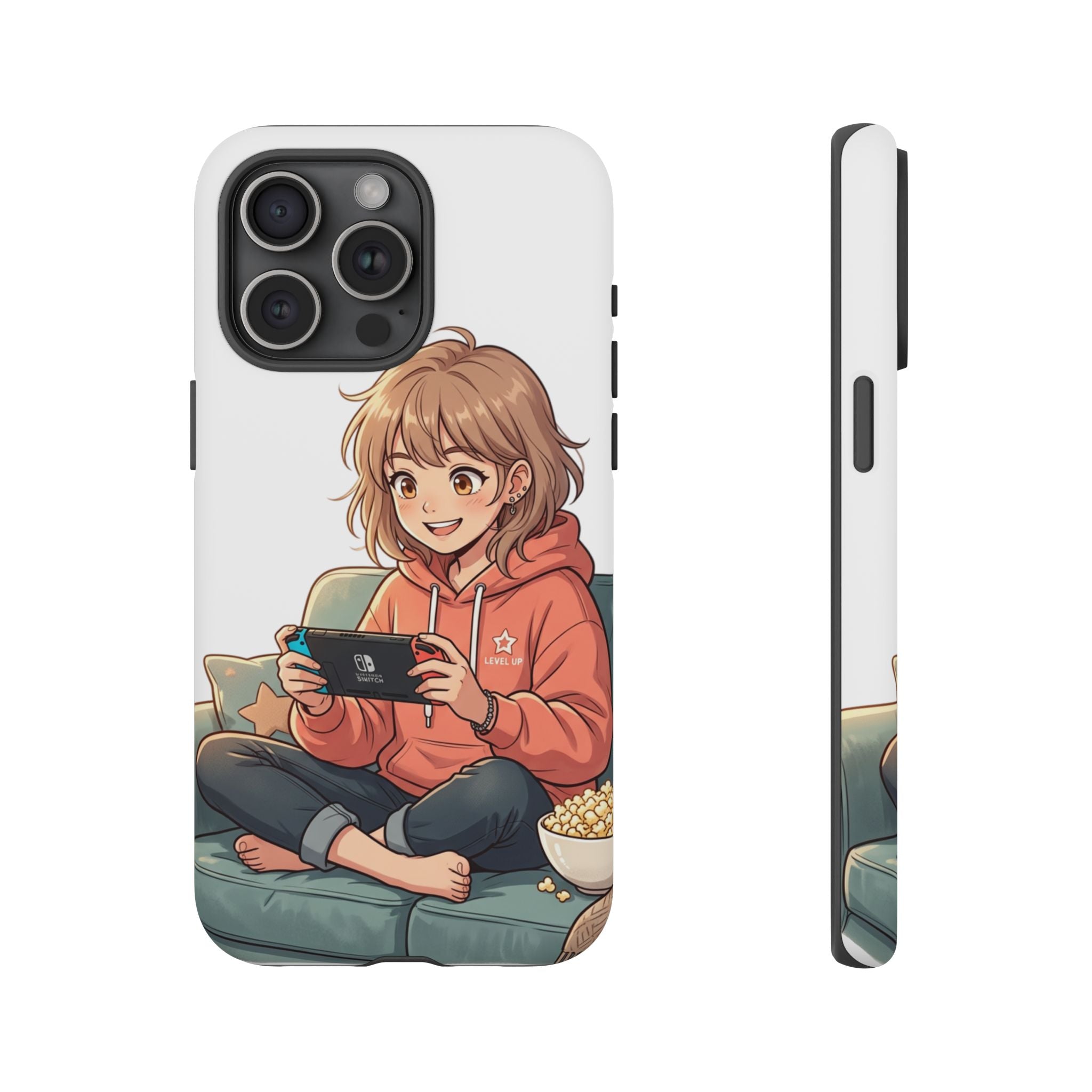 Gamer Girl Phone Case — Cute Anime Console Player Design