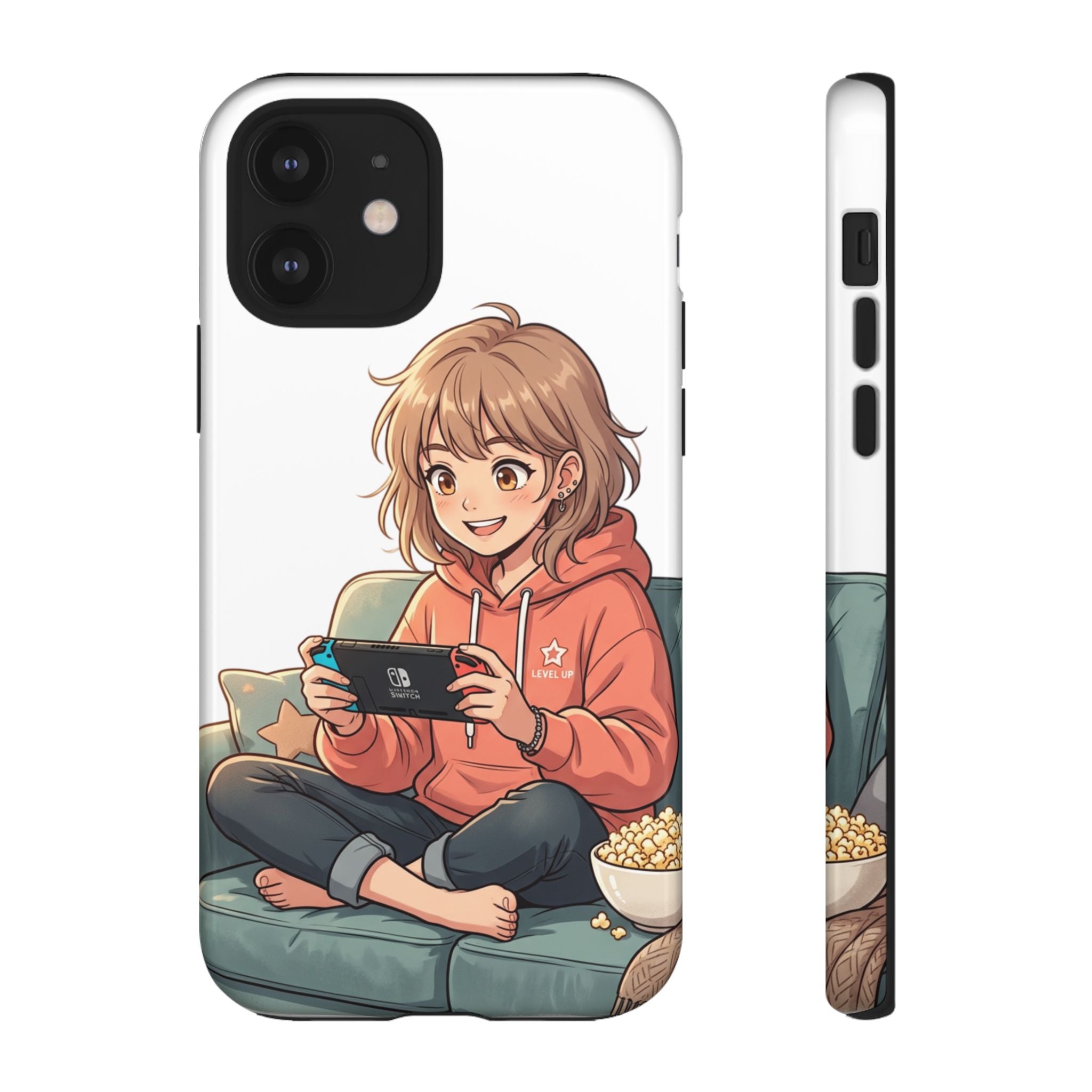 Gamer Girl Phone Case — Cute Anime Console Player Design