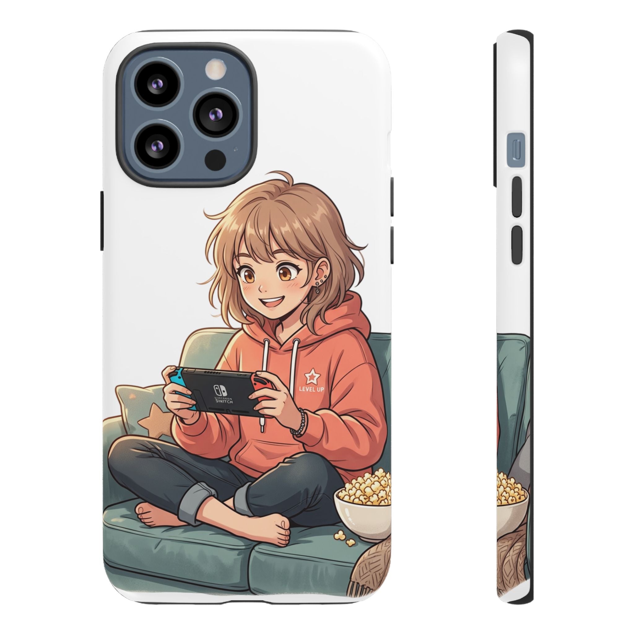Gamer Girl Phone Case — Cute Anime Console Player Design