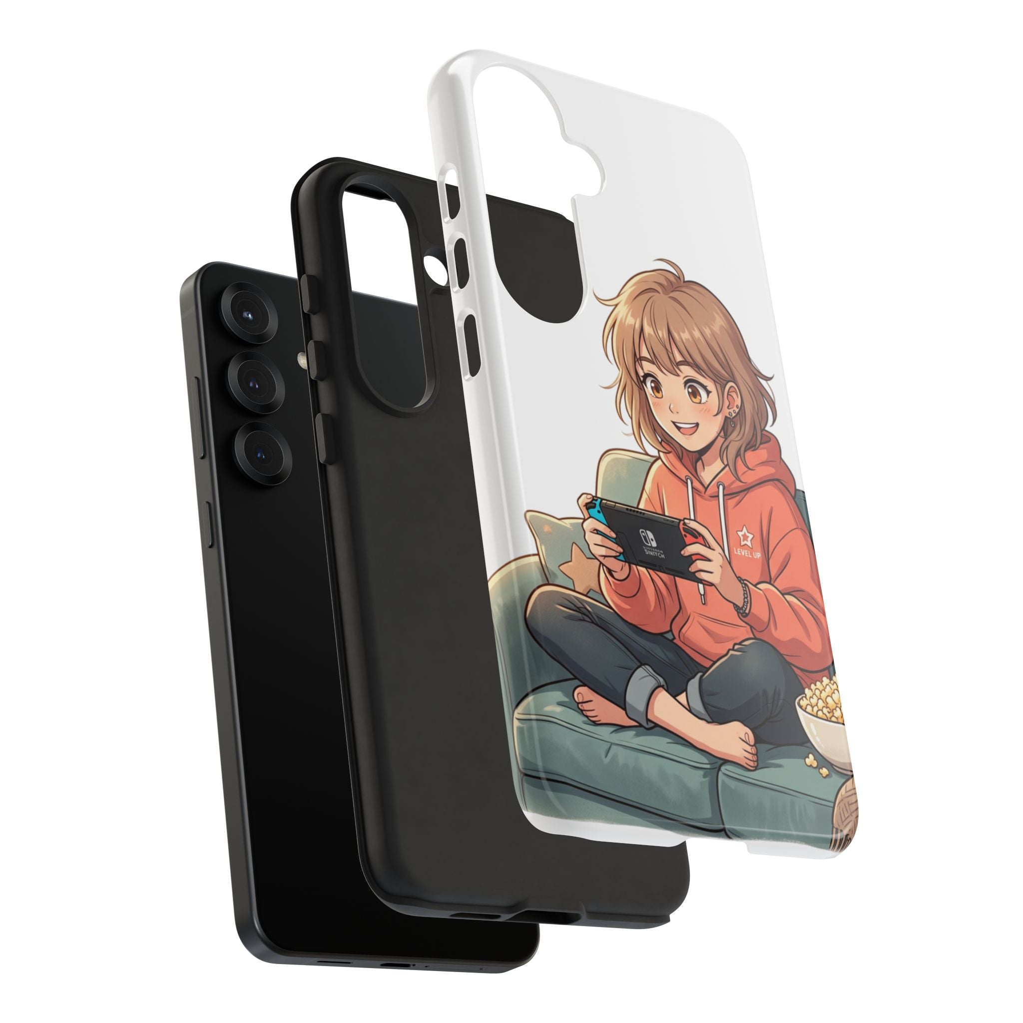 Gamer Girl Phone Case — Cute Anime Console Player Design