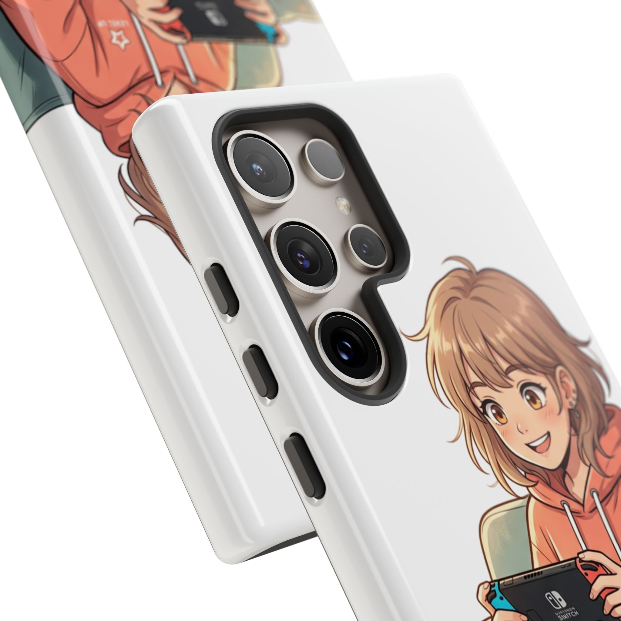 Gamer Girl Phone Case — Cute Anime Console Player Design