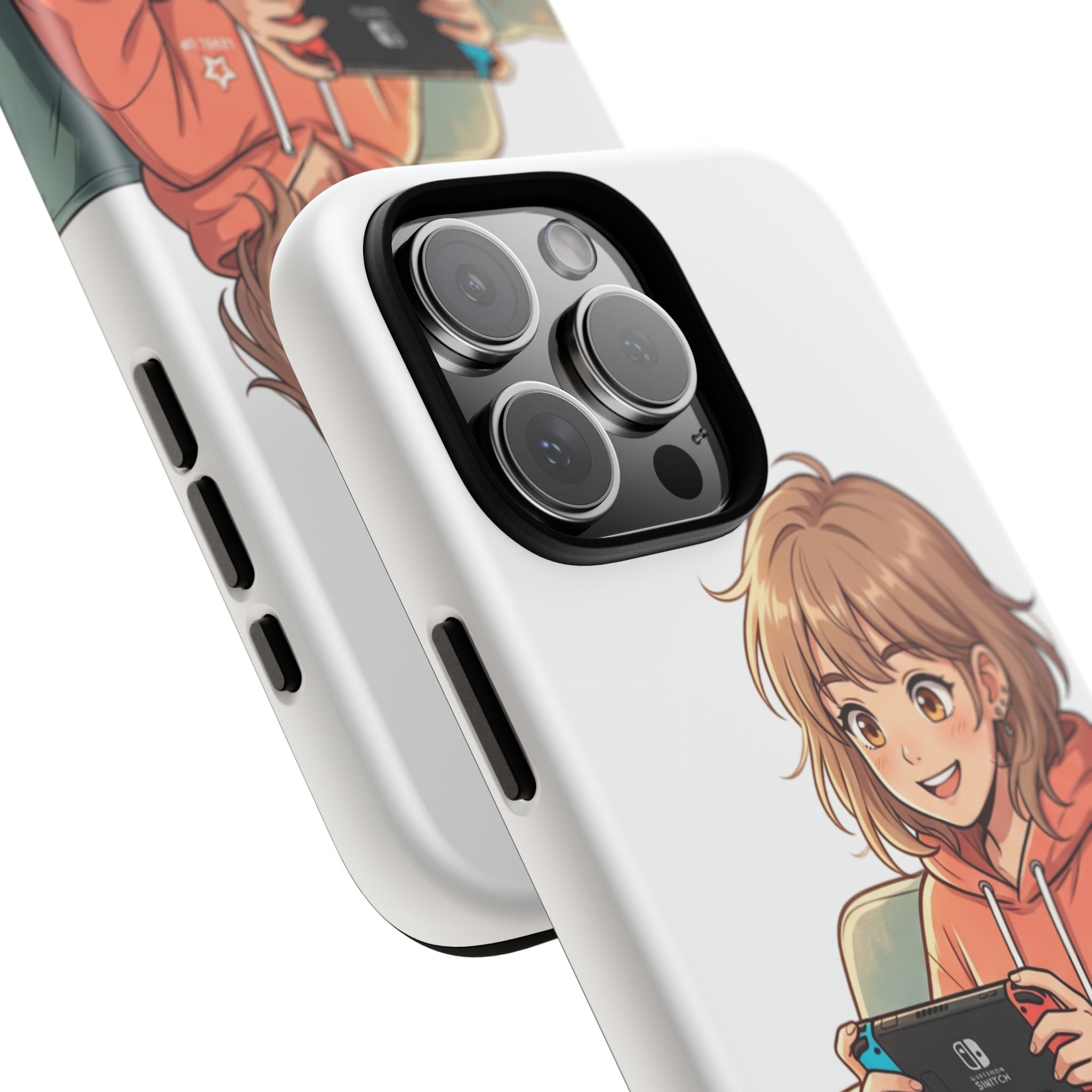 Gamer Girl Phone Case — Cute Anime Console Player Design