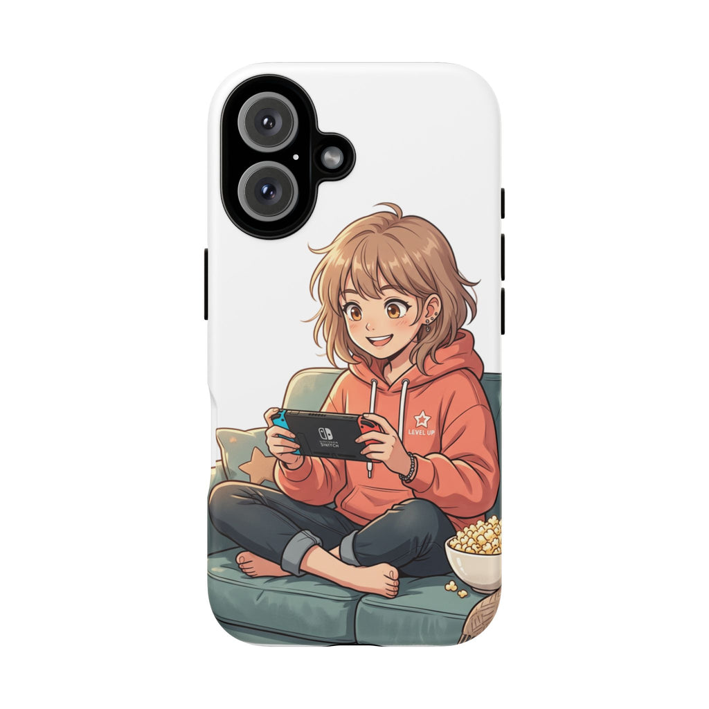 Gamer Girl Phone Case — Cute Anime Console Player Design