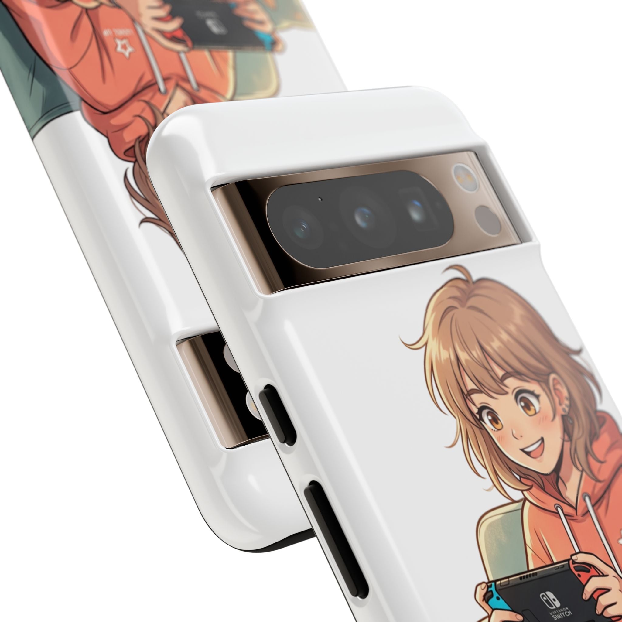 Gamer Girl Phone Case — Cute Anime Console Player Design