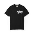 Minimal 'Sipzy' Script Tee — White Garment-Dyed T-Shirt